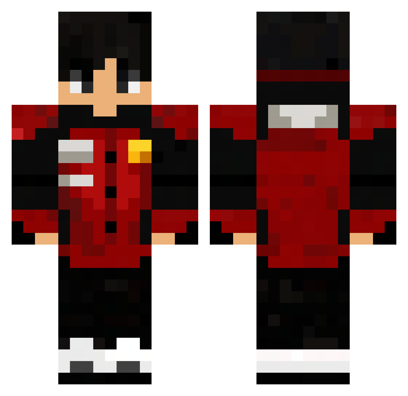 RodenFall Minecraft skin, front and back view