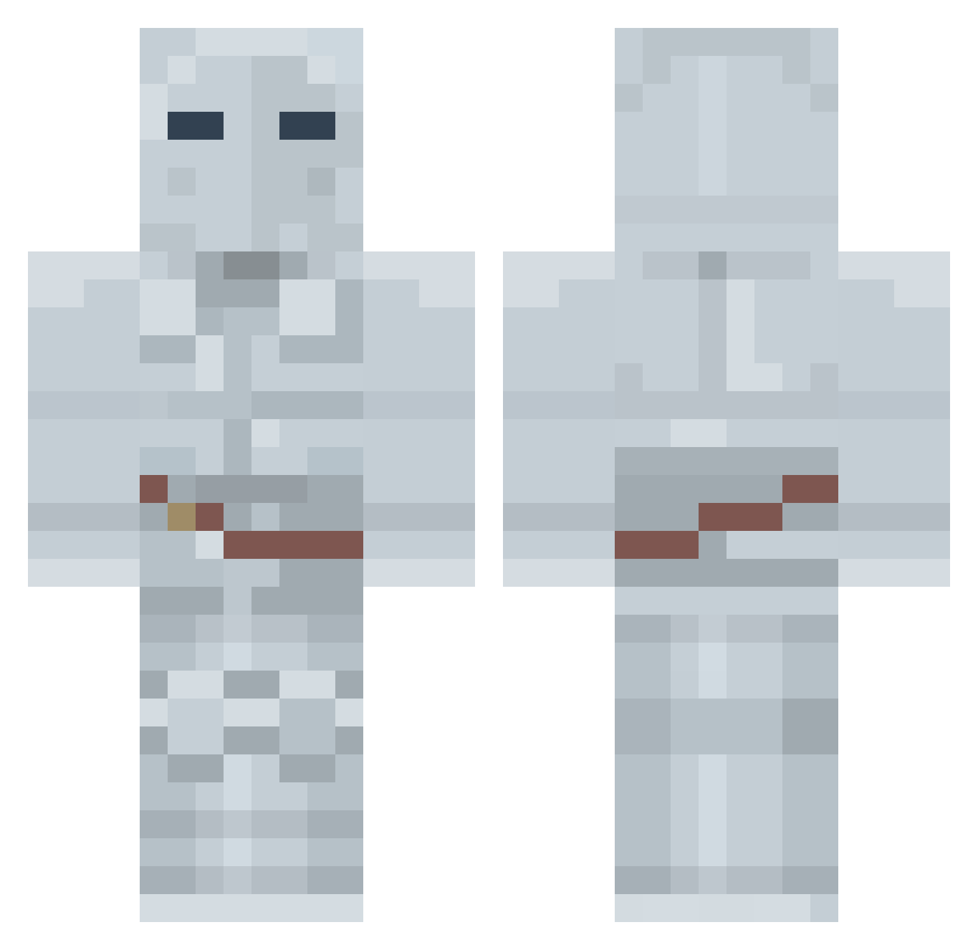 Baketsu_san Minecraft skin, front and back view