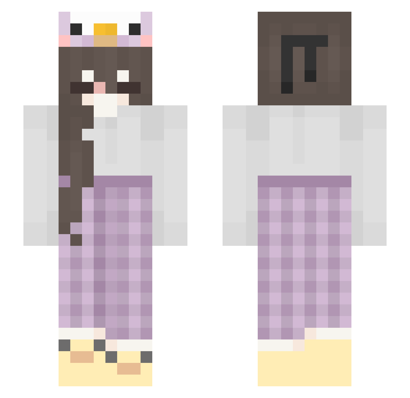 FadeTG Minecraft skin, front and back view