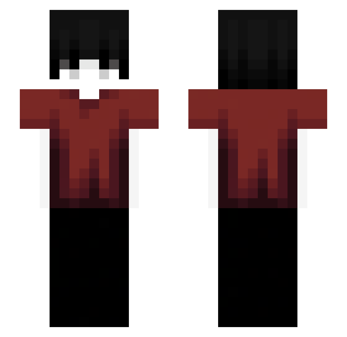 vnatyre Minecraft skin, front and back view