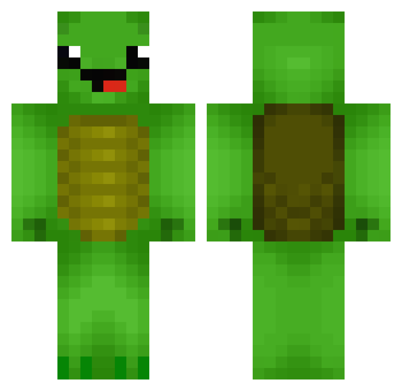 WeebsAreCringe Minecraft skin, front and back view