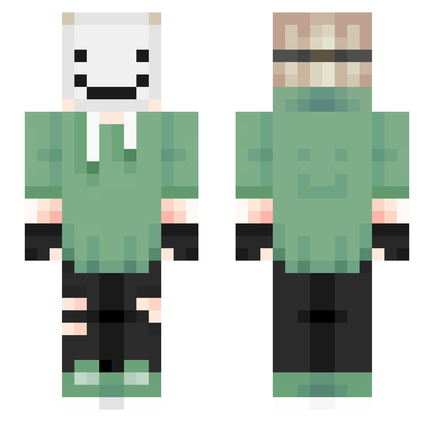 433s Minecraft skin, front and back view