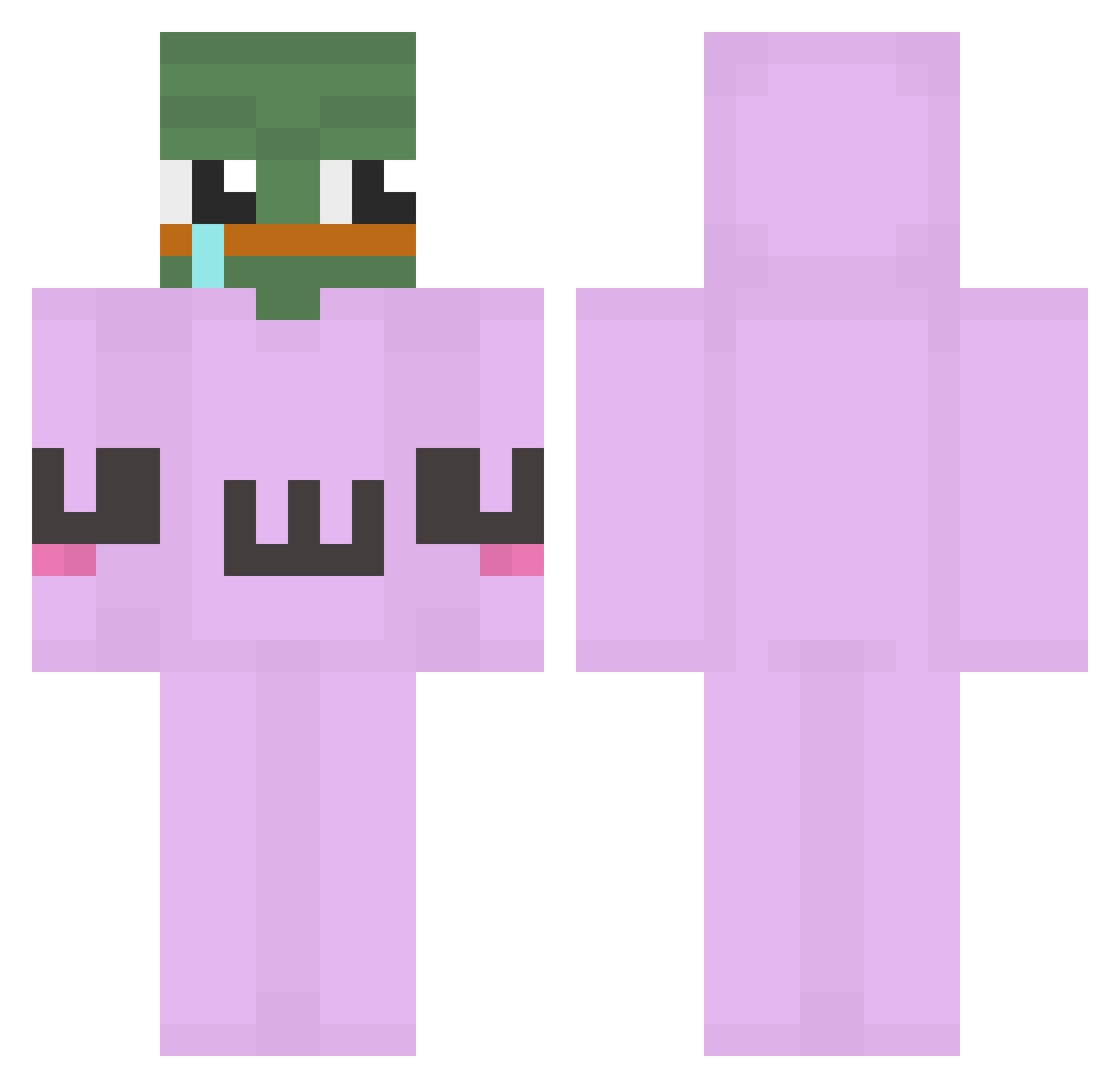 kxmaa Minecraft skin, front and back view