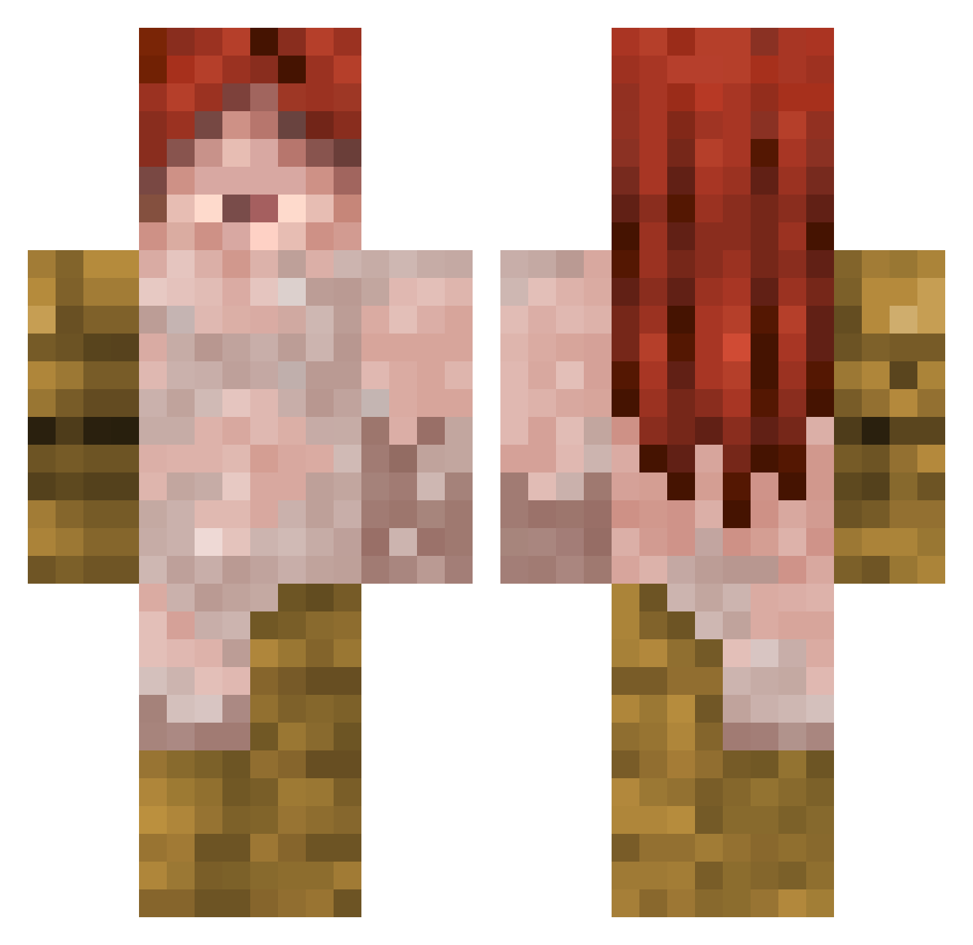 baqwas Minecraft skin, front and back view