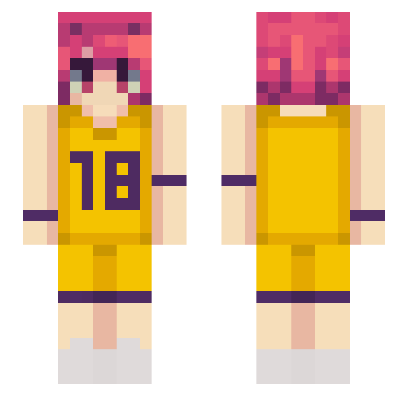 Capson_ Minecraft skin, front and back view