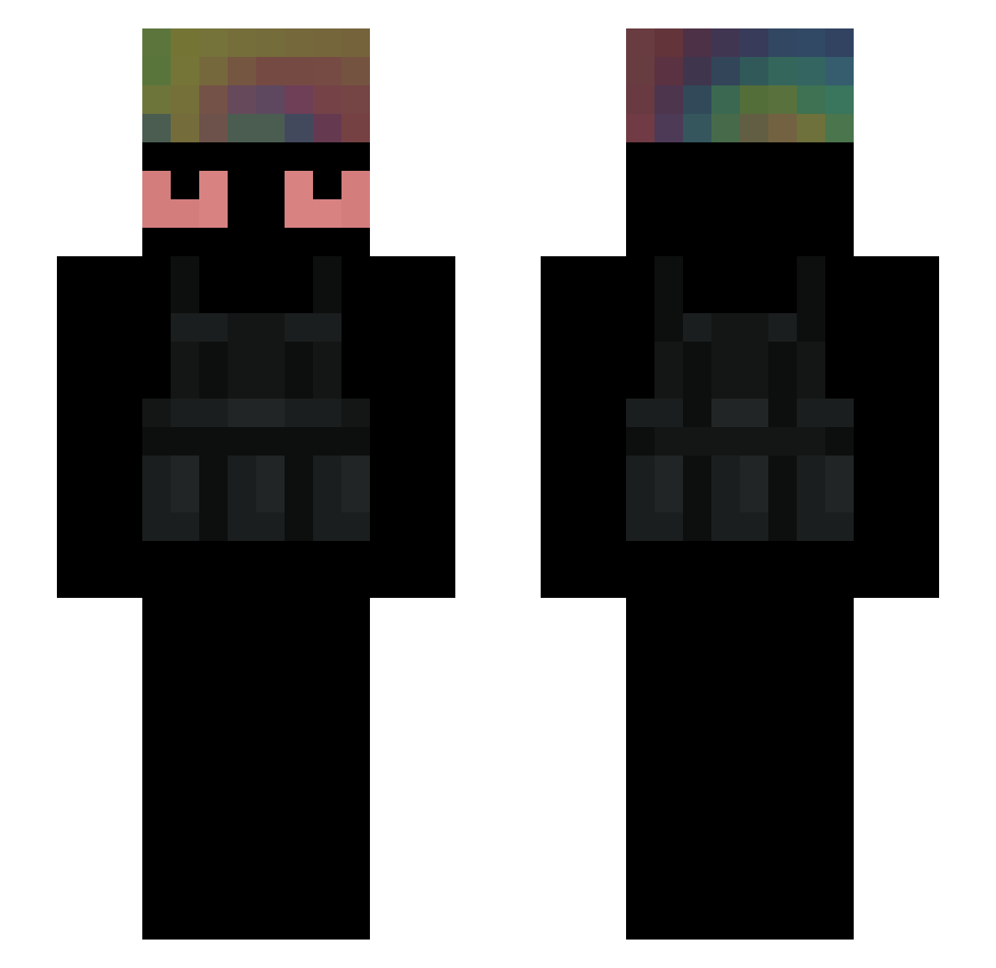 vtnoo Minecraft skin, front and back view