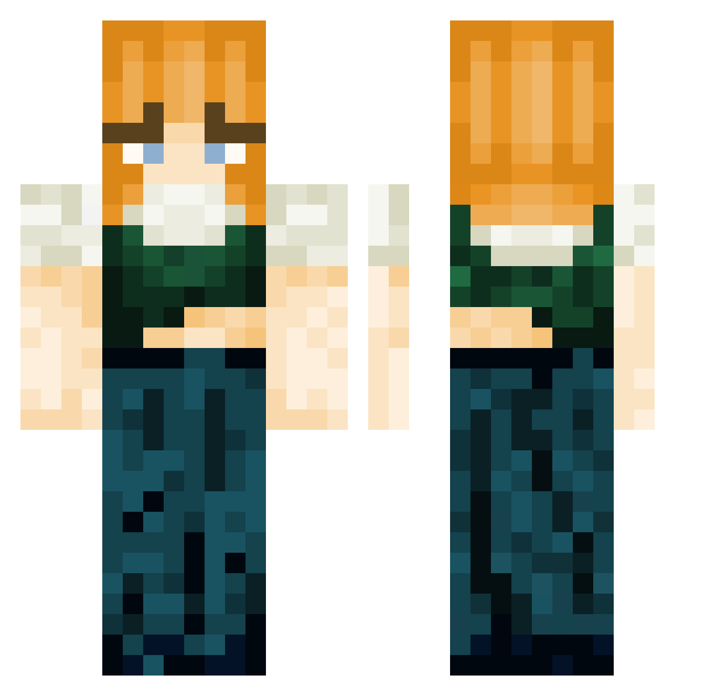 Rainbowgraffiti Minecraft skin, front and back view