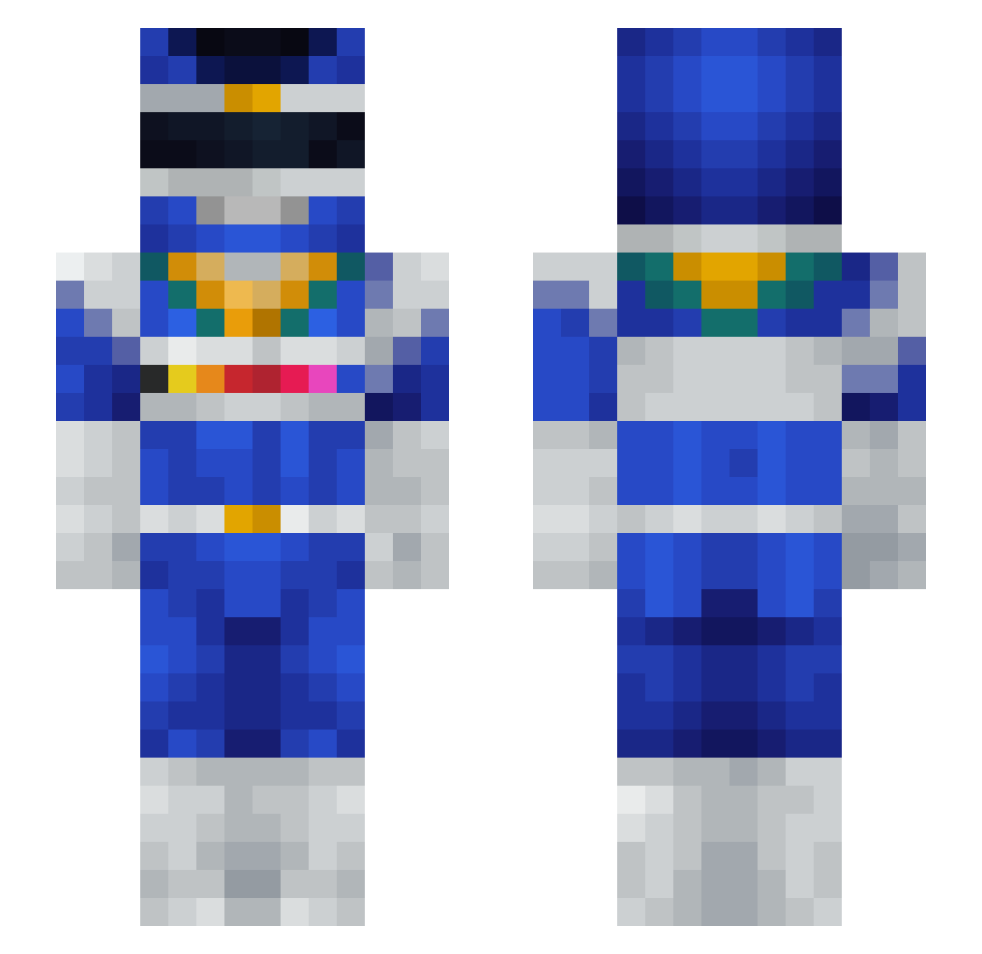 vixzo Minecraft skin, front and back view