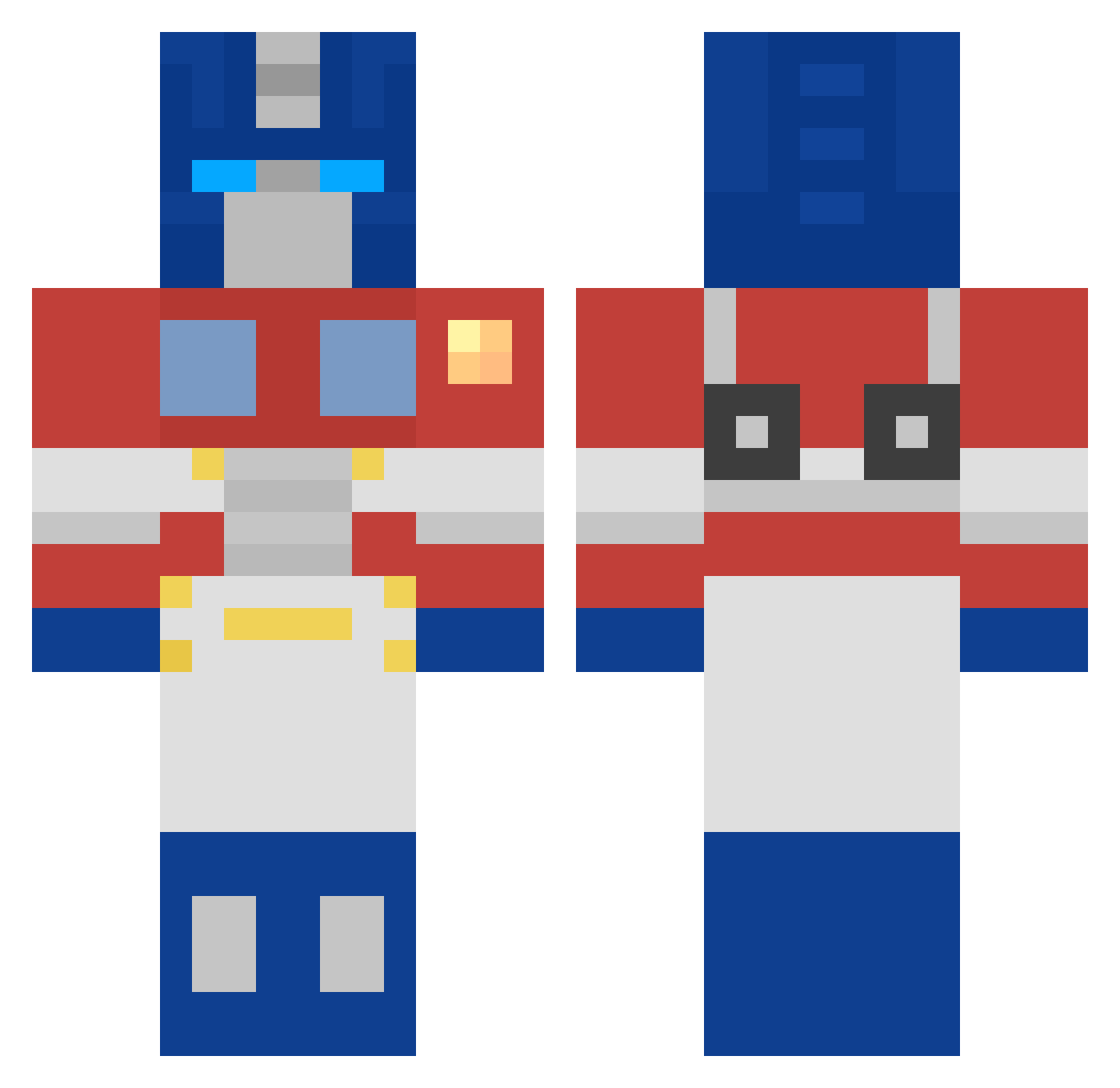 Mollywhoppedd Minecraft skin, front and back view