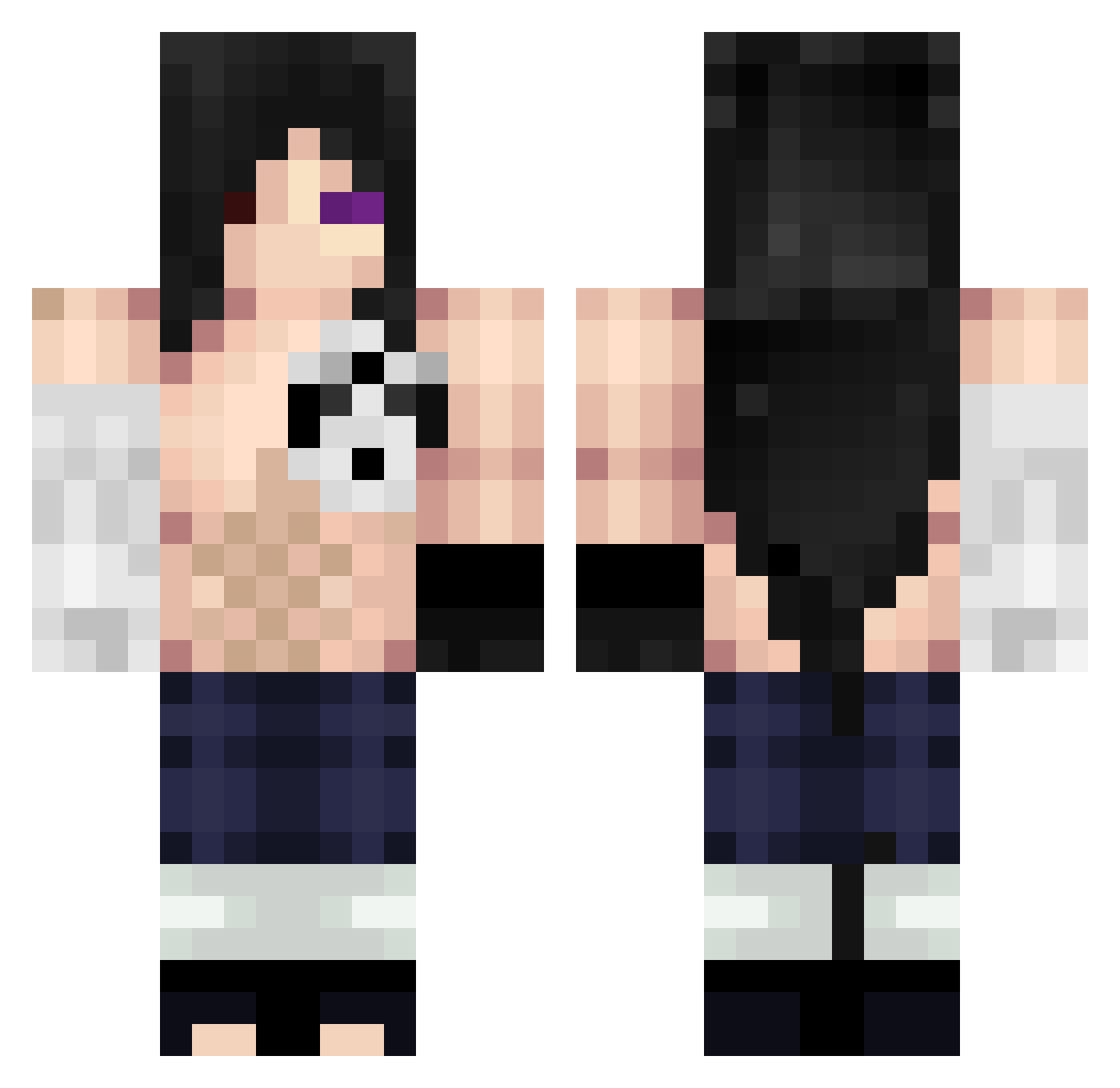 MatiCash Minecraft skin, front and back view