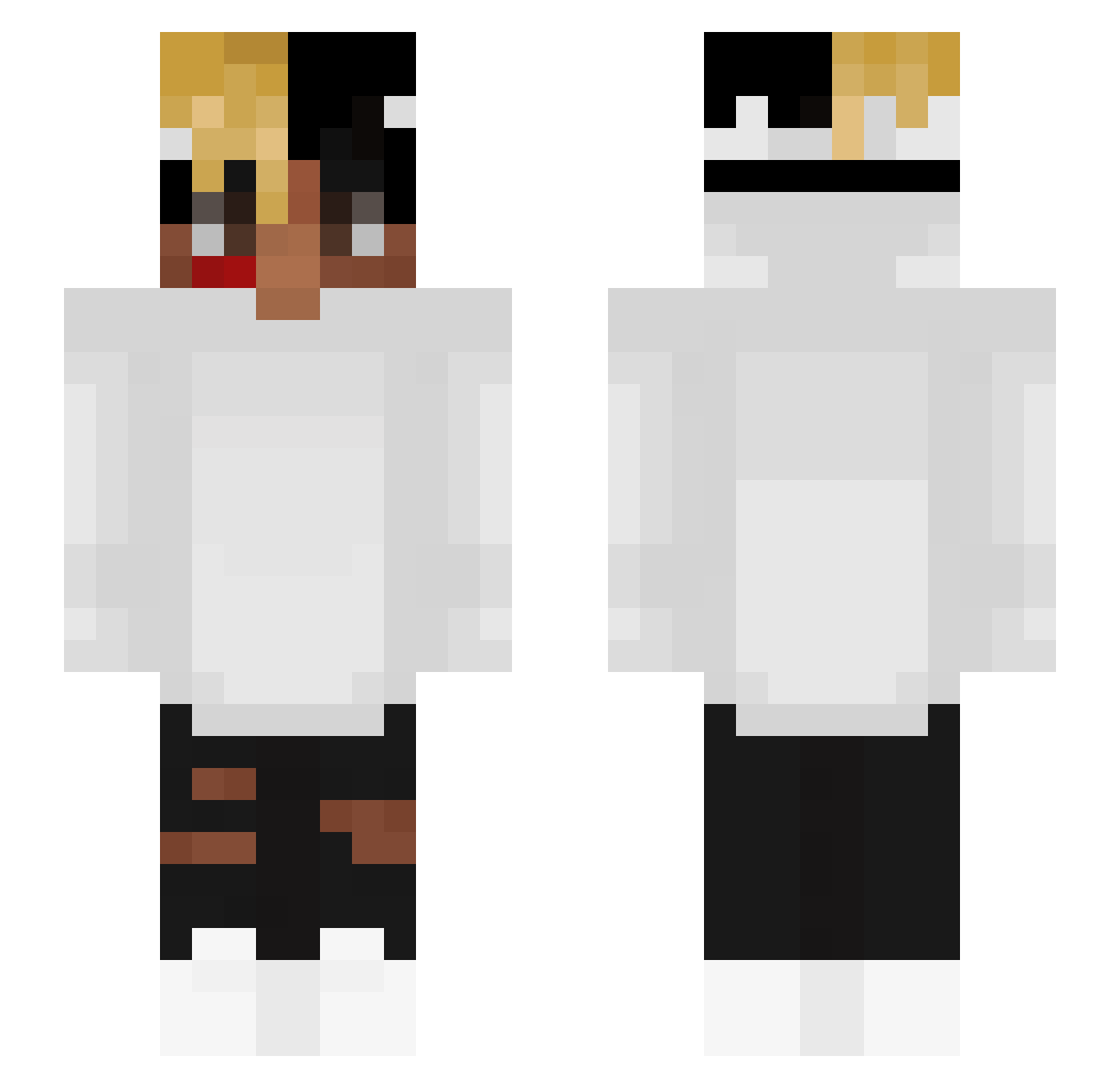 TheOpposer Minecraft skin, front and back view