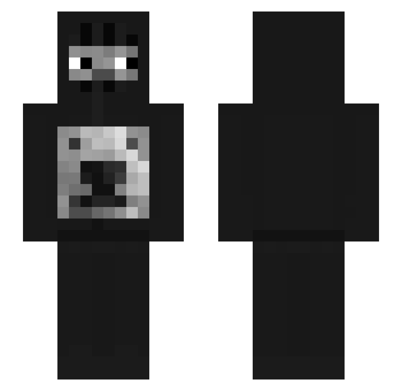 vrozylol Minecraft skin, front and back view