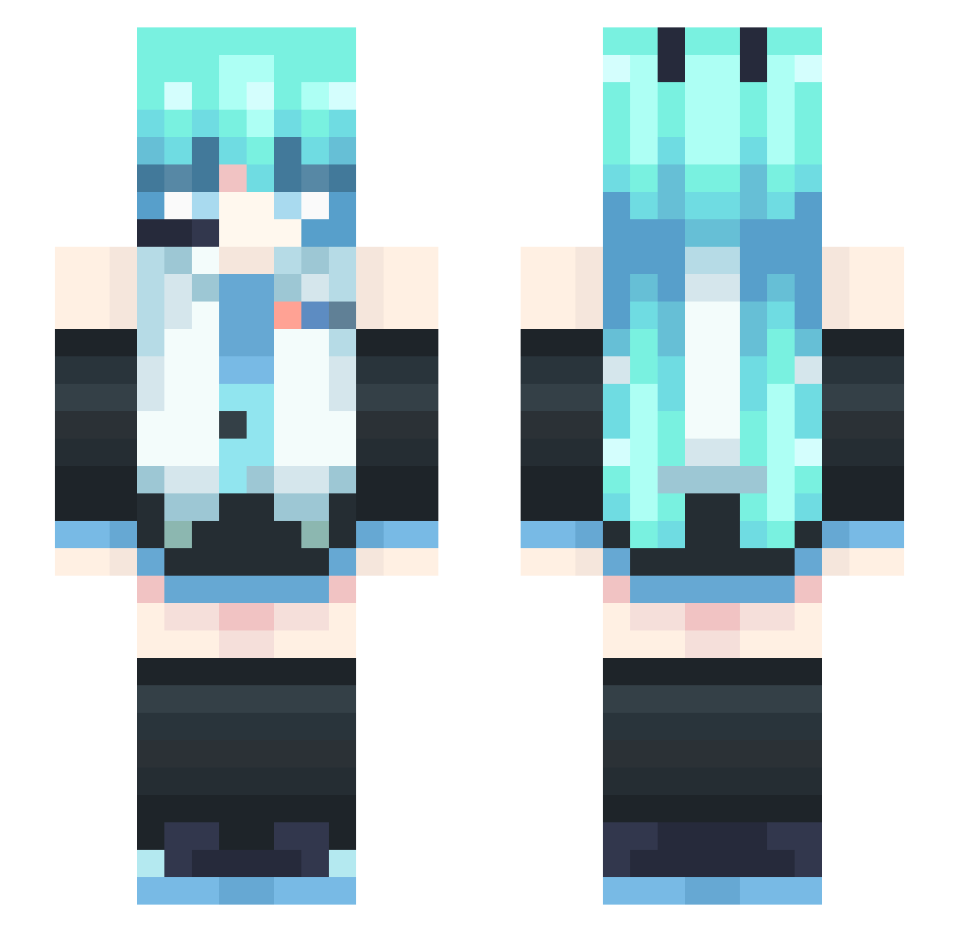 McCheerio Minecraft skin, front and back view