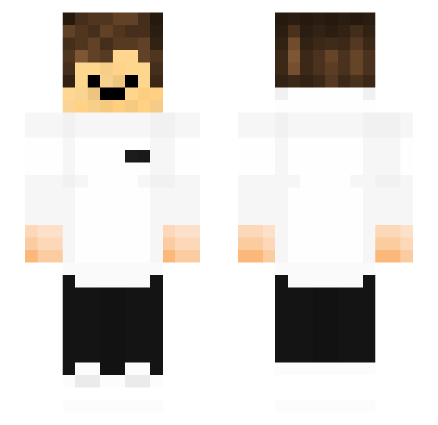 Lteo Minecraft skin, front and back view