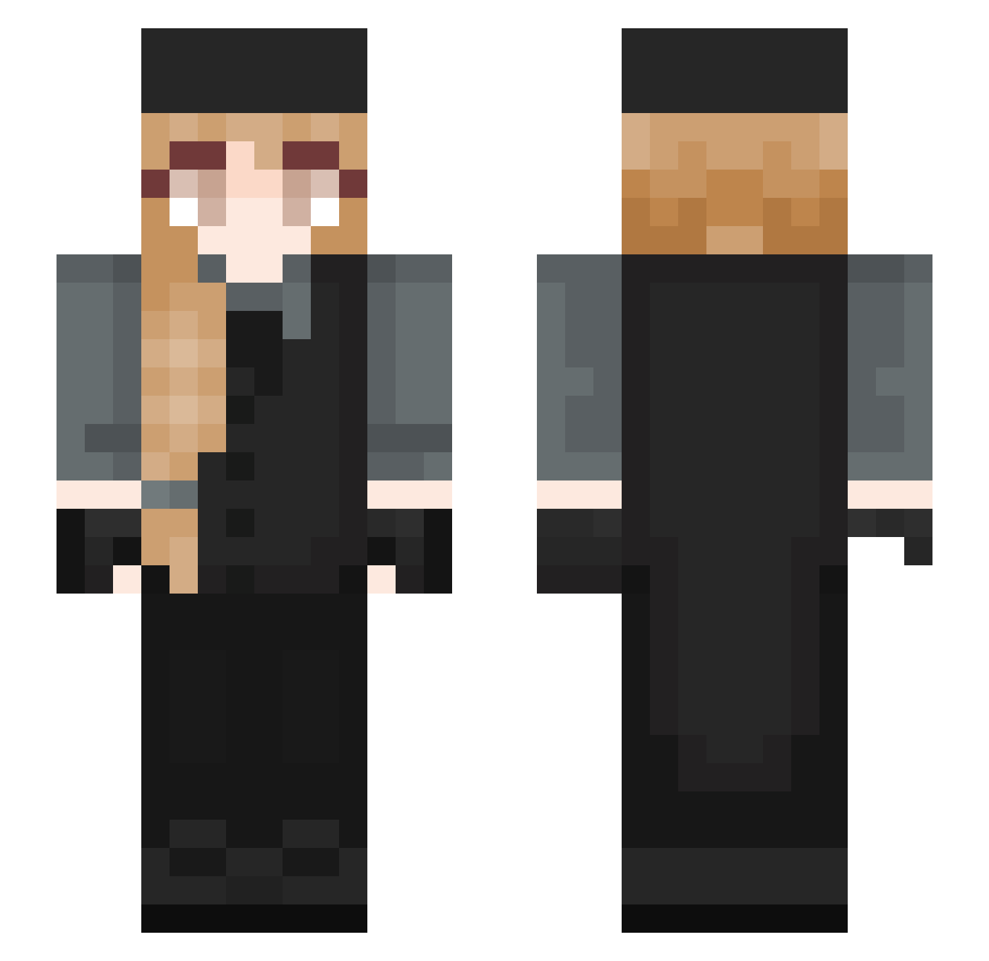 zHaibara Minecraft skin, front and back view