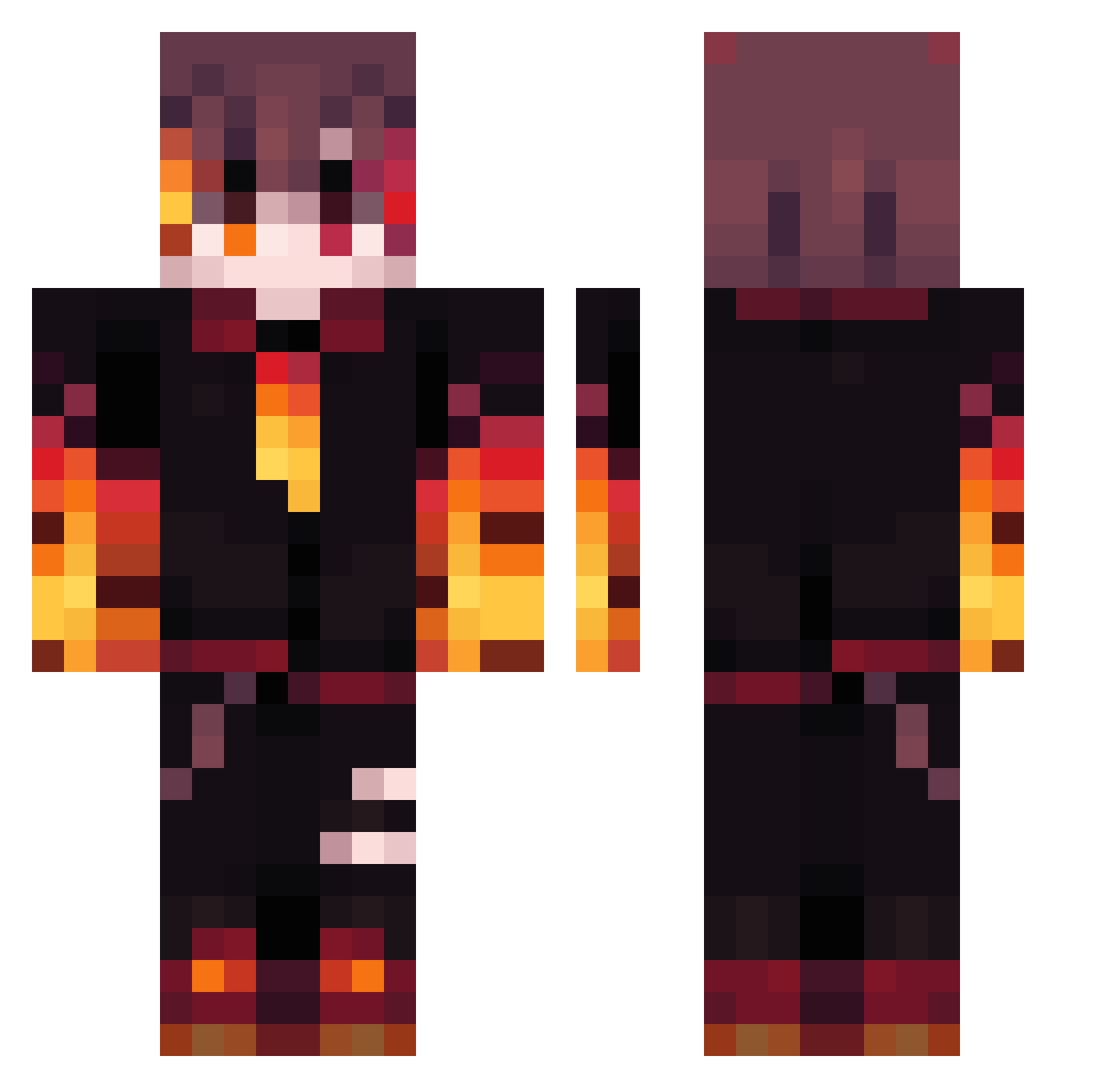 nickoals099 Minecraft skin, front and back view