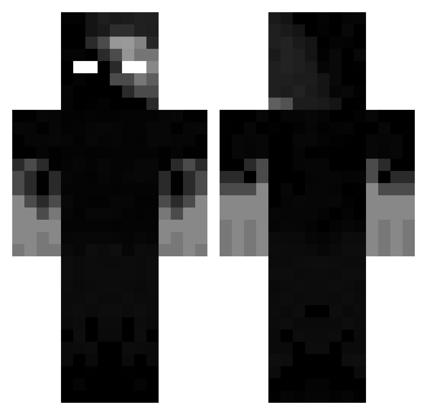 Wizard_Storm_ Minecraft skin, front and back view