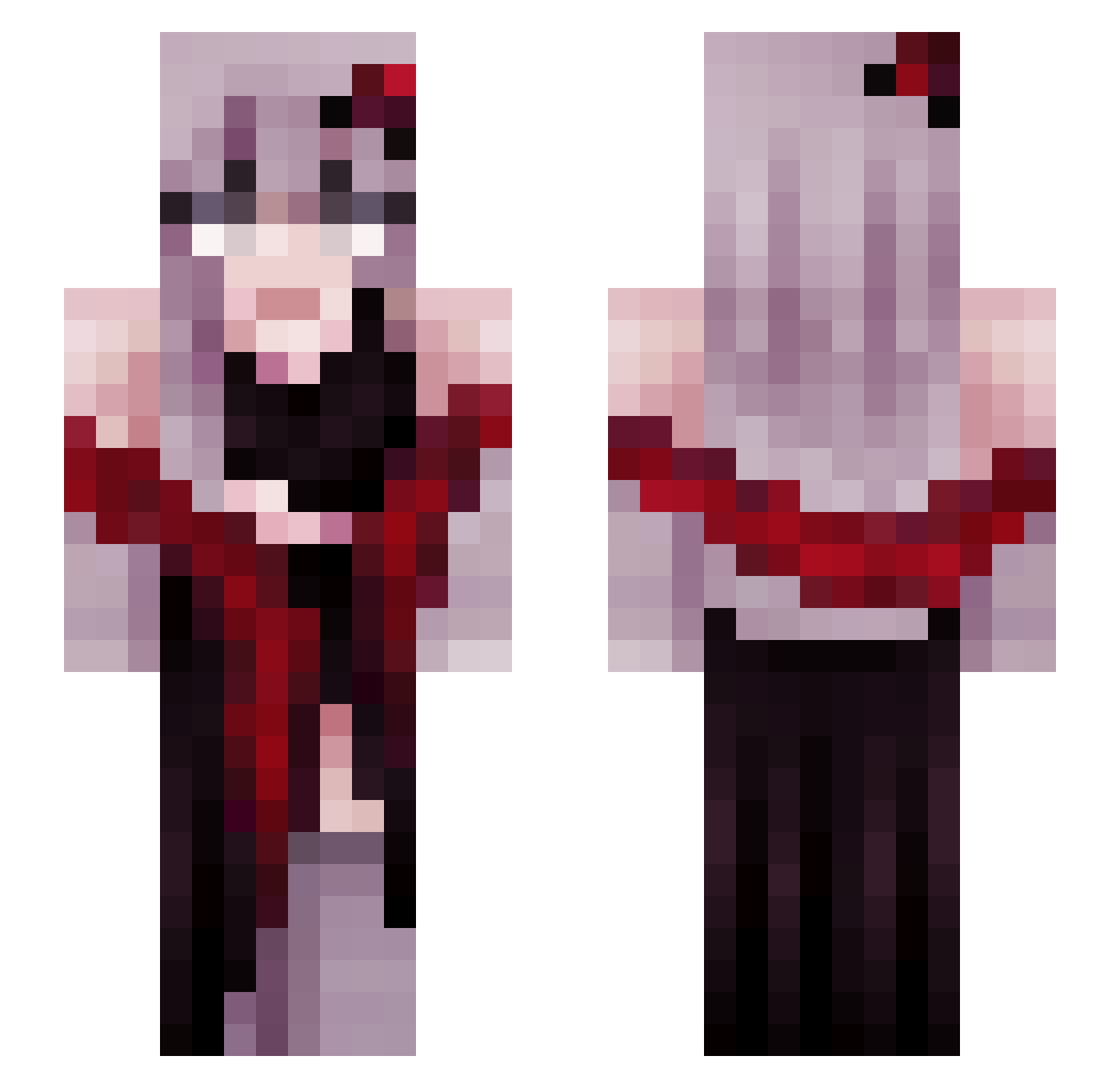 Yordby Minecraft skin, front and back view