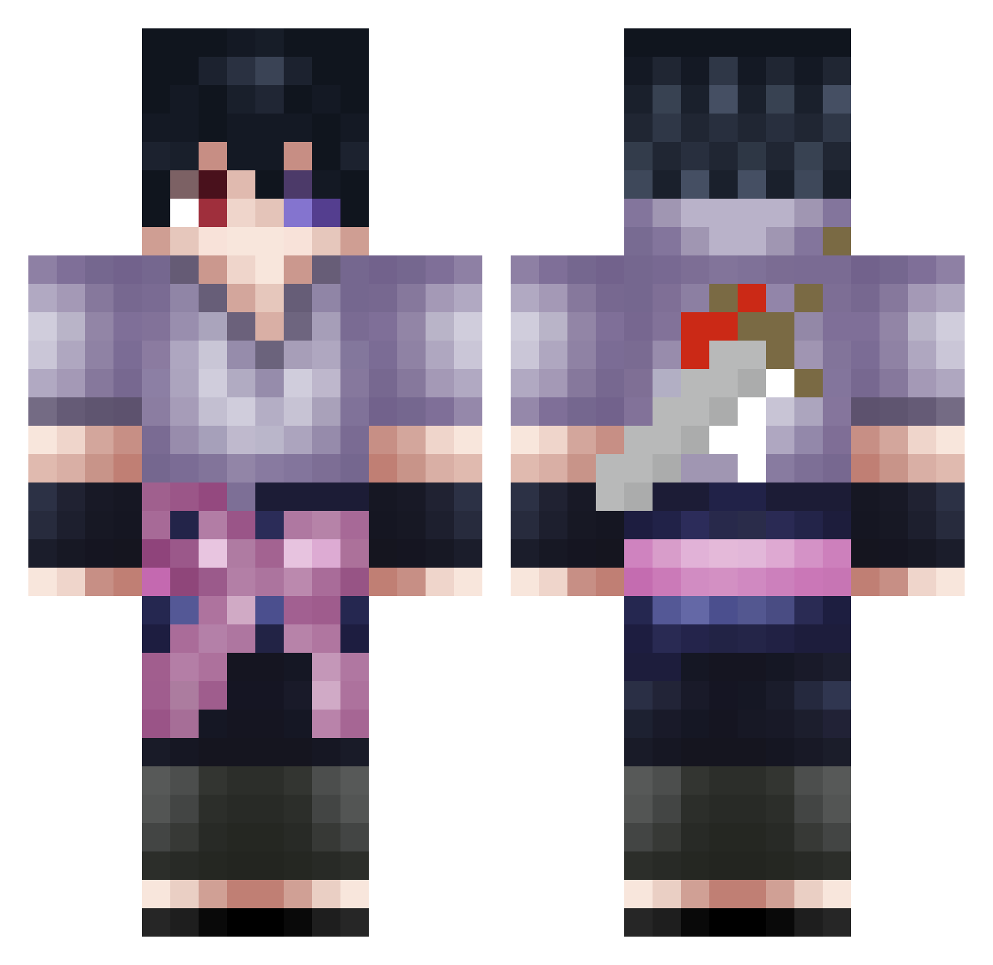 SeboDerBoss Minecraft skin, front and back view