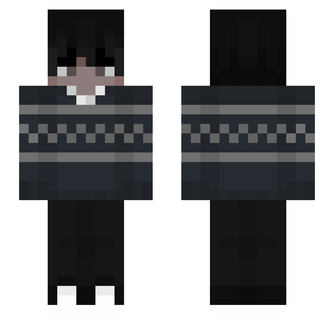 Vsys Minecraft skin, front and back view