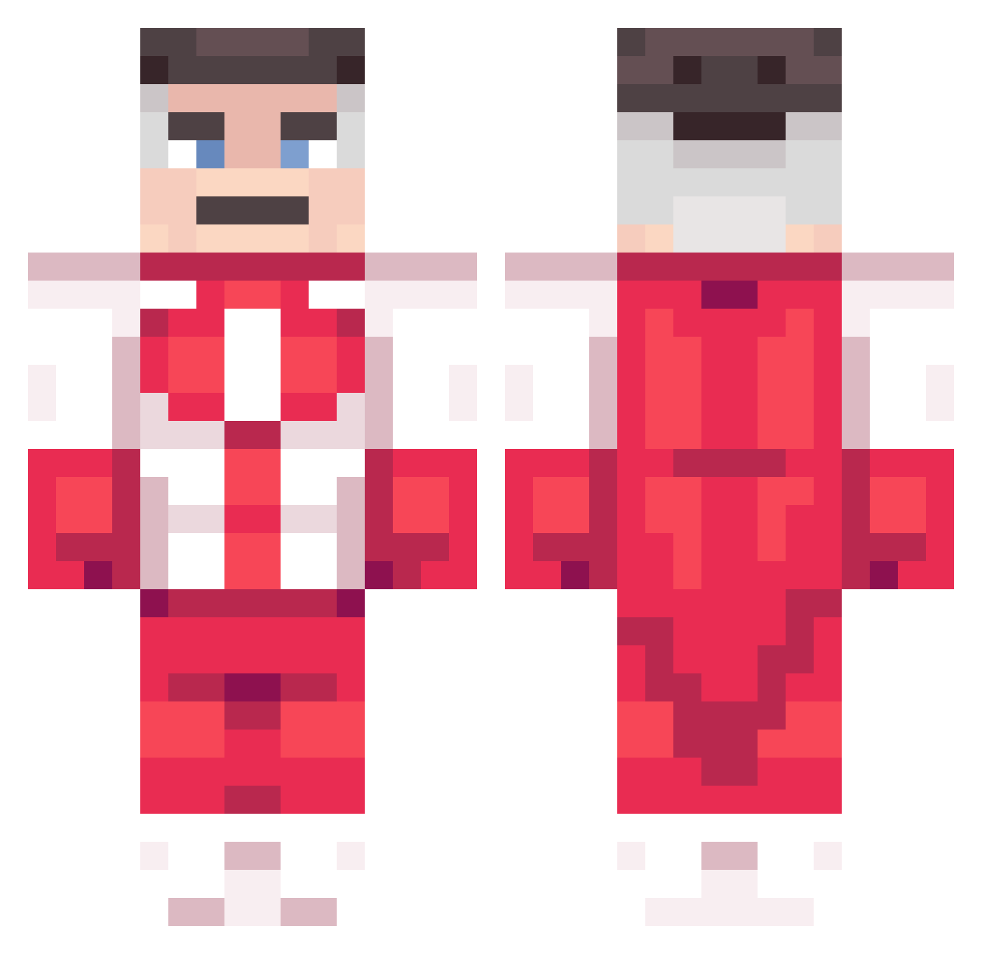 ZokumDT Minecraft skin, front and back view
