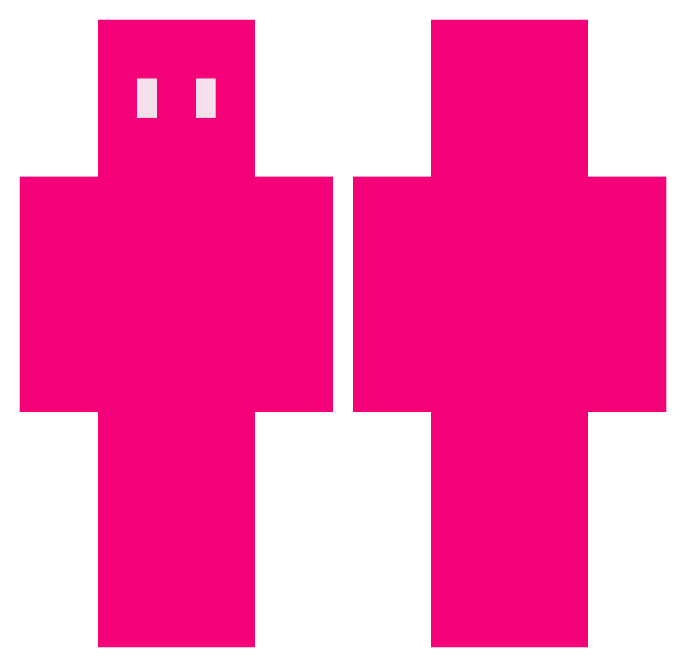 REFRESHED17 Minecraft skin, front and back view
