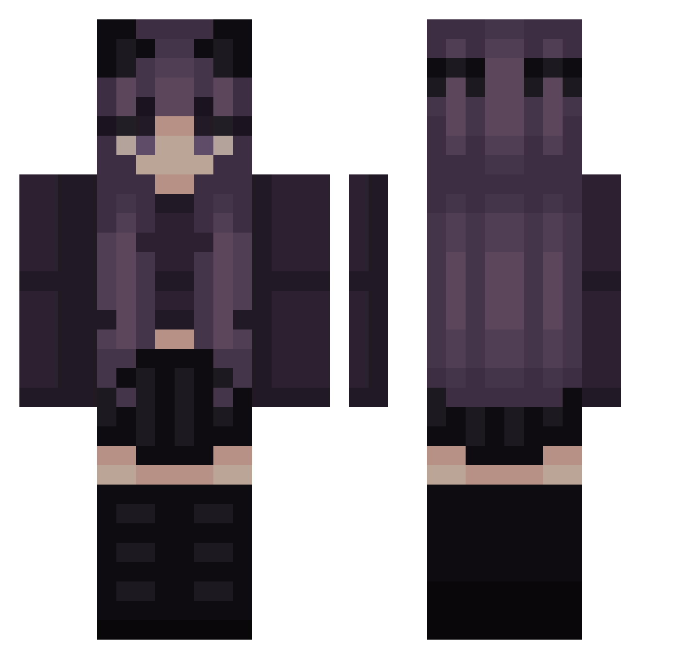 Lynia_ Minecraft skin, front and back view