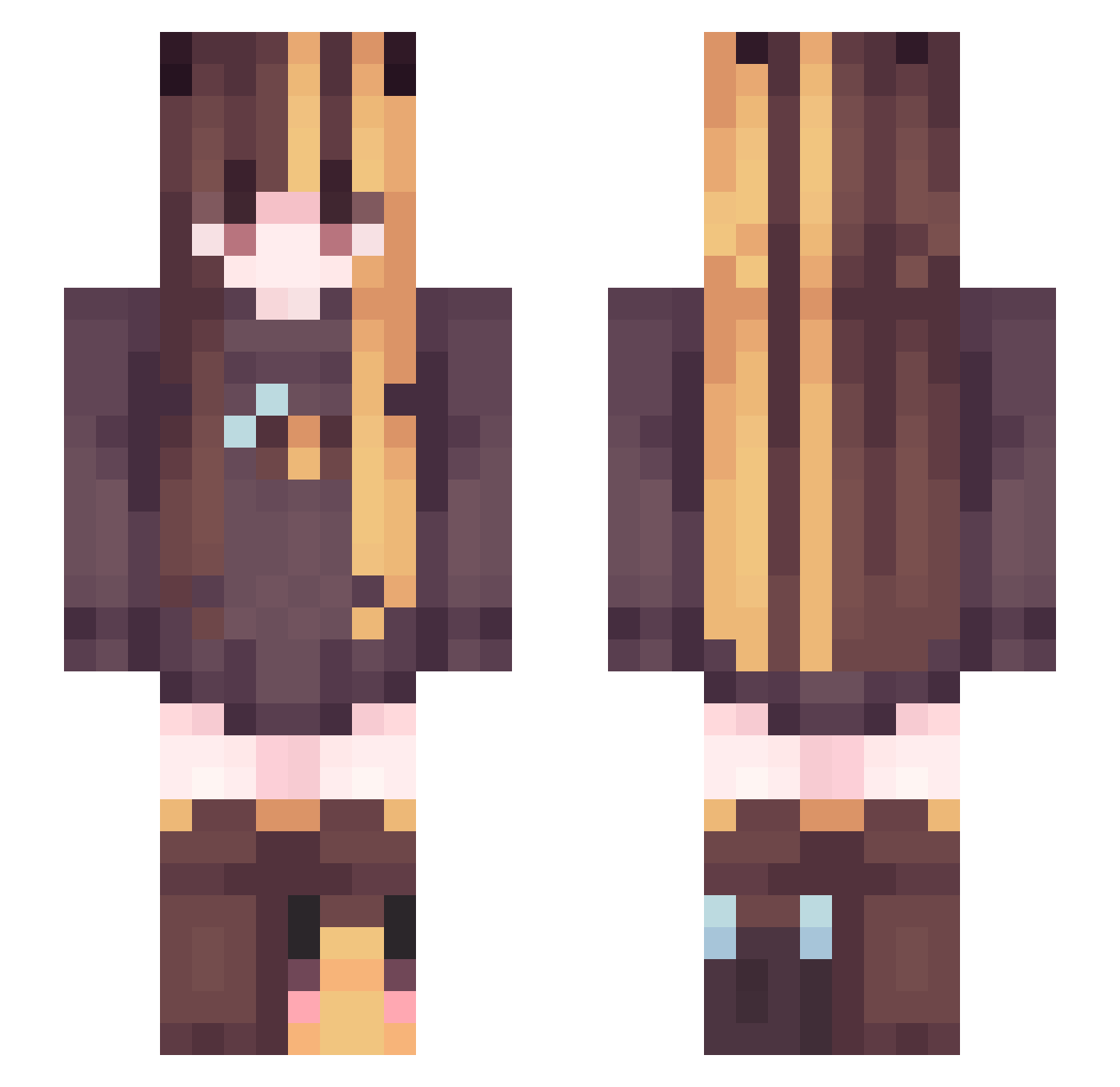 katszuku Minecraft skin, front and back view
