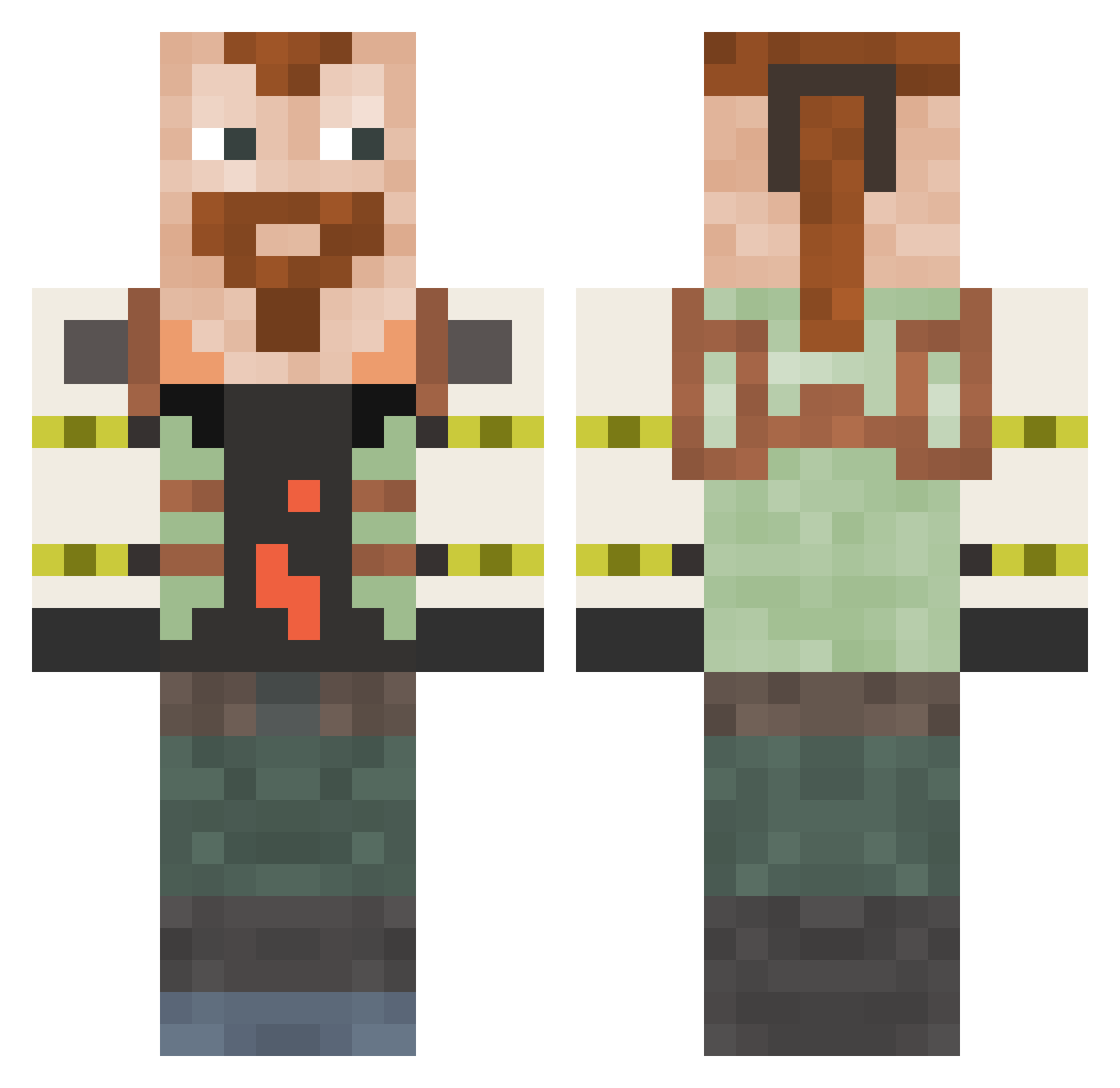 flucas15 Minecraft skin, front and back view