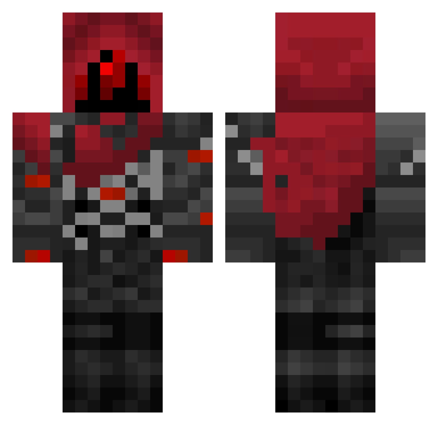 ItzAlph5 Minecraft skin, front and back view