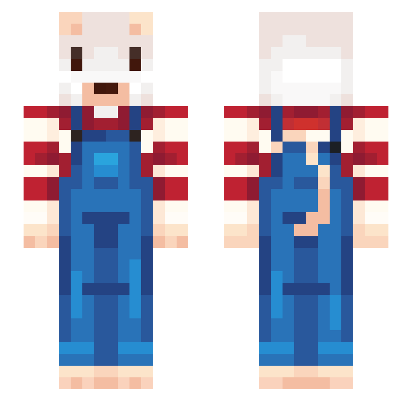 ILOVEWIFE Minecraft skin, front and back view
