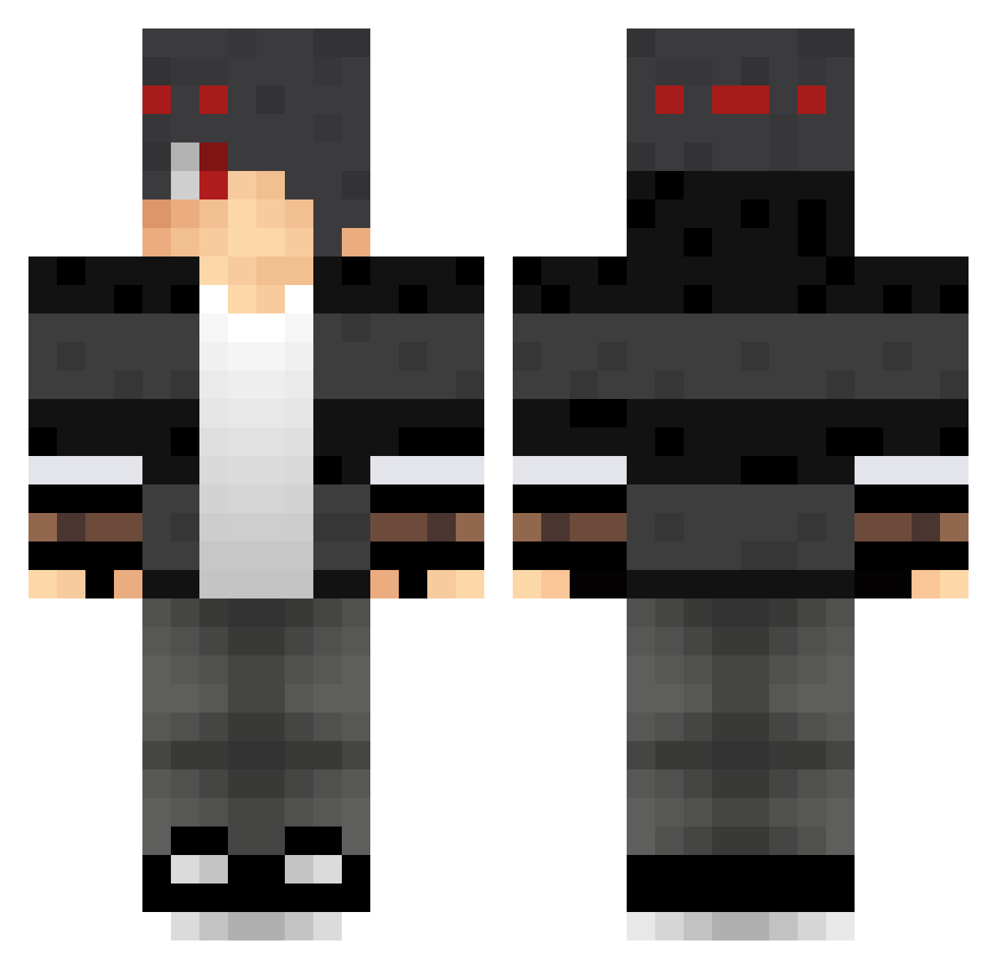 izakiVN Minecraft skin, front and back view