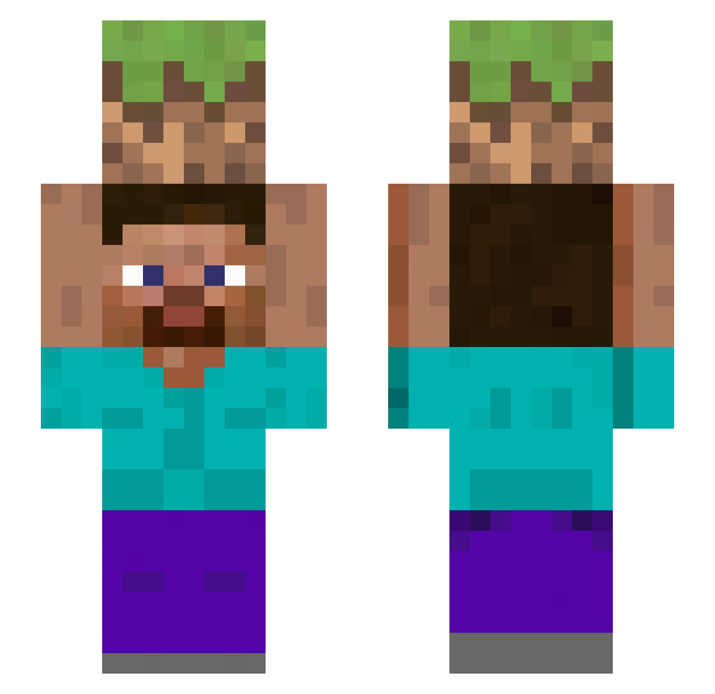 juweon1 Minecraft skin, front and back view