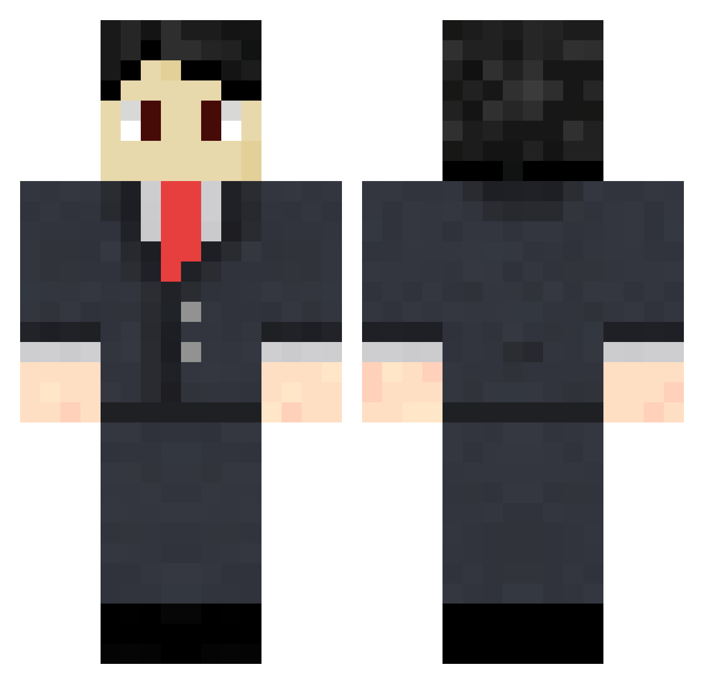 tinglemask02 Minecraft skin, front and back view