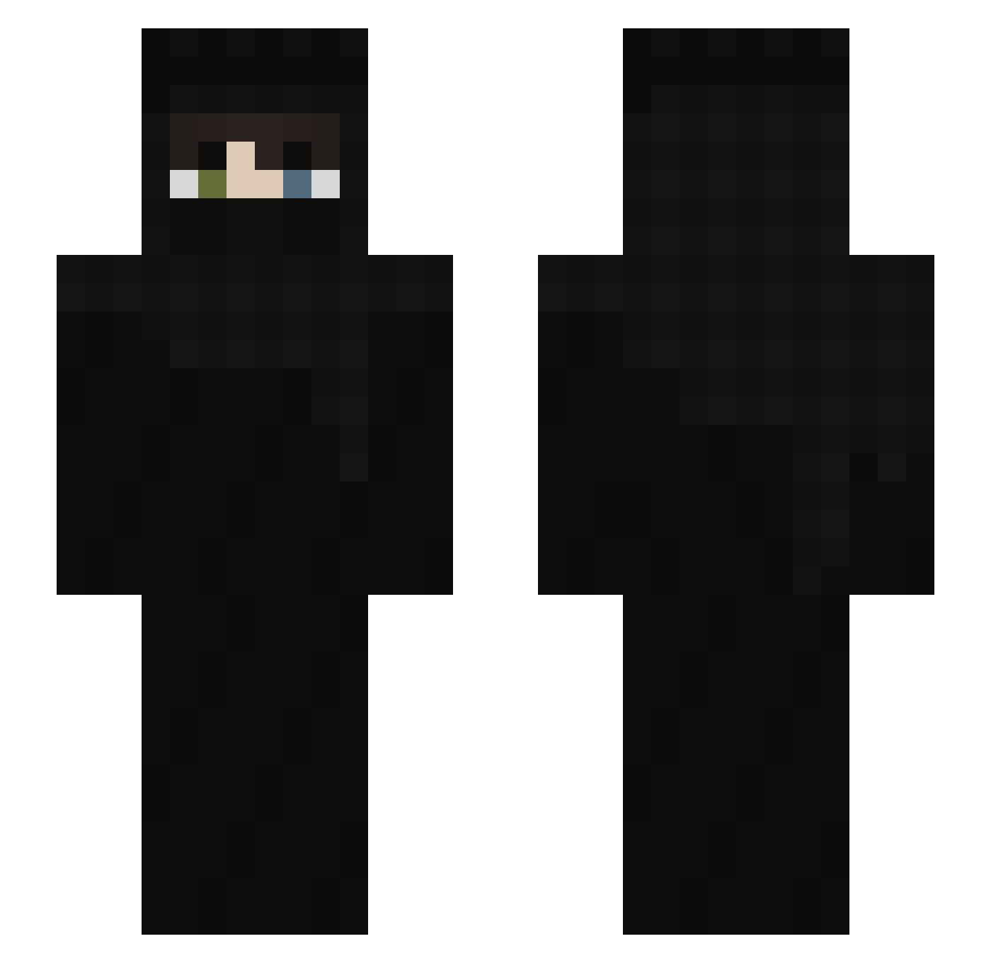 Sunniflow Minecraft skin, front and back view