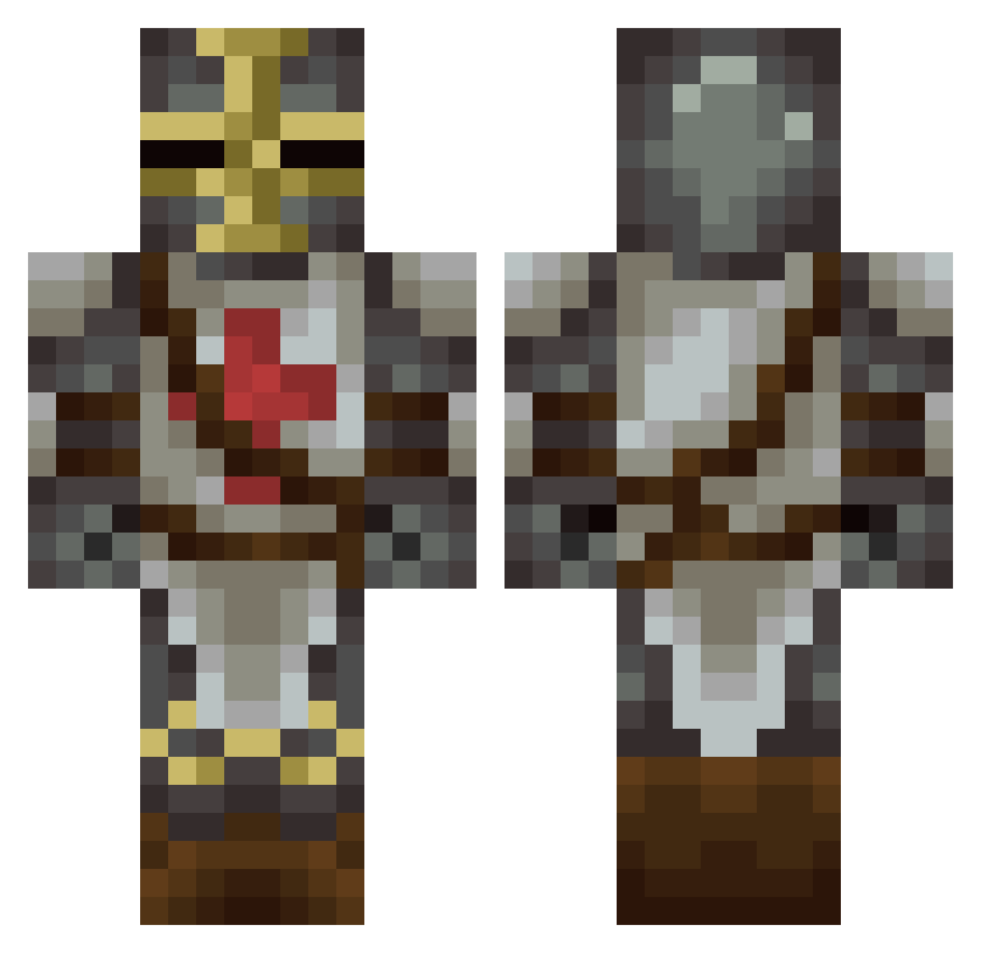sirephilippe Minecraft skin, front and back view