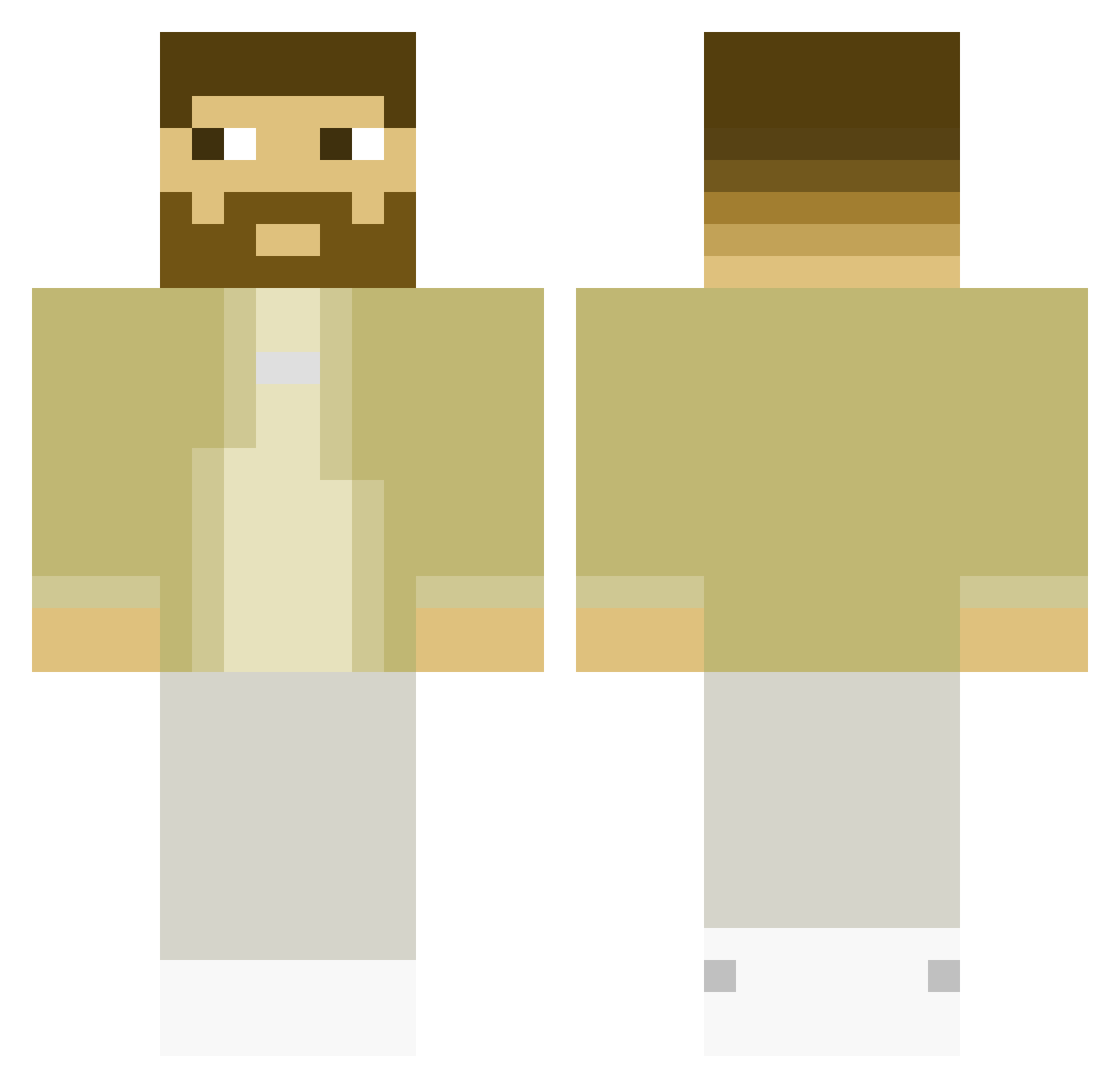 TheOnlyRealBlaze Minecraft skin, front and back view