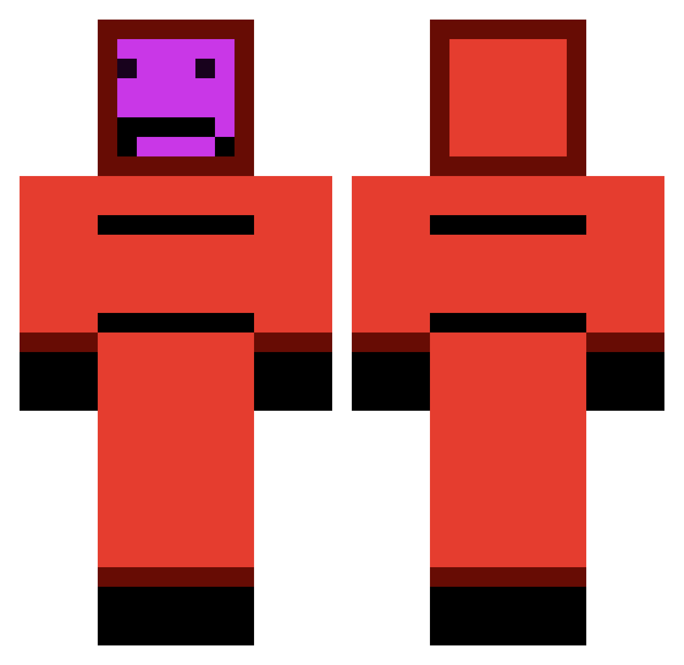Lakumarsy Minecraft skin, front and back view