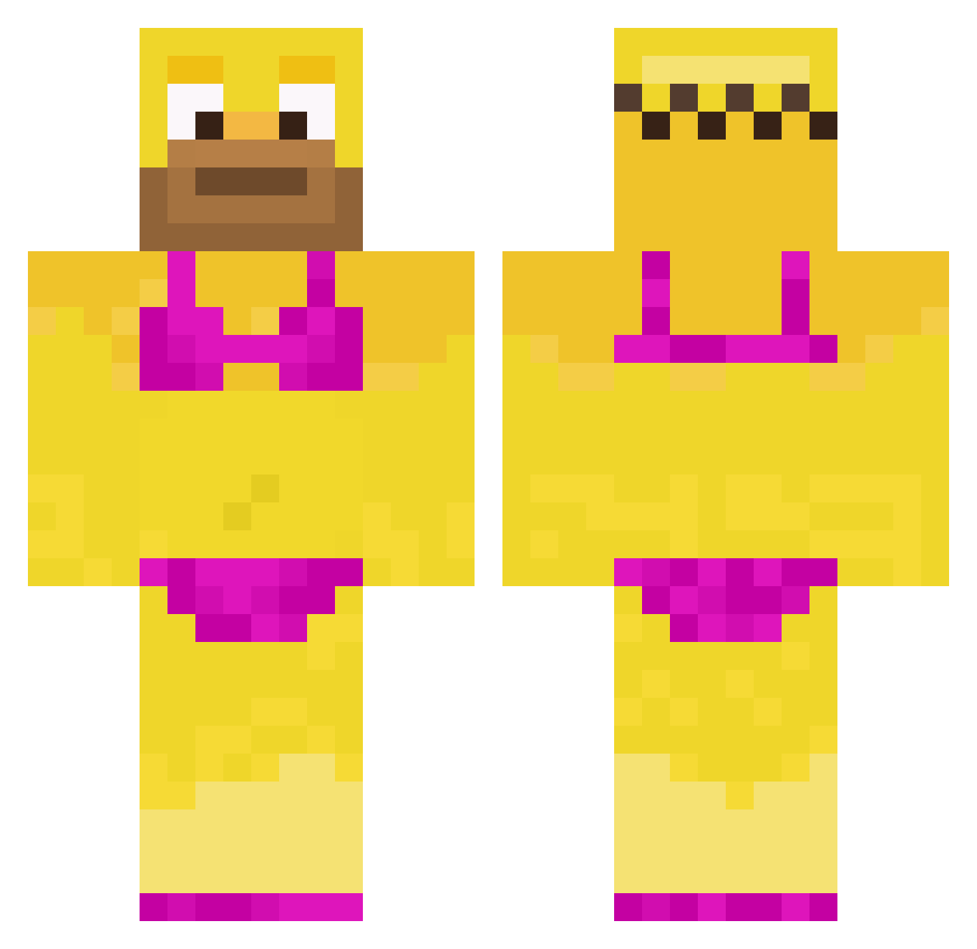 megaman12333 Minecraft skin, front and back view