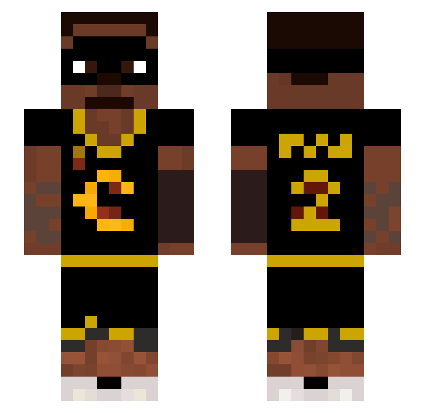 Sai9ko Minecraft skin, front and back view