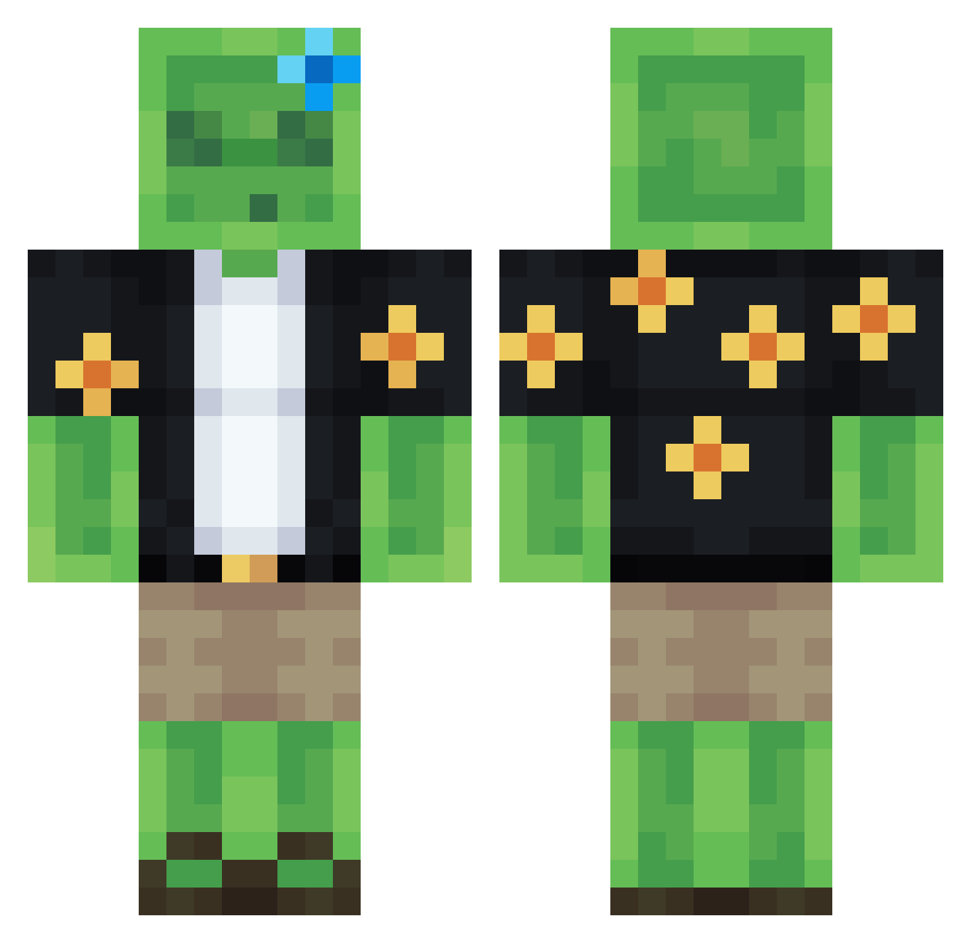 sigmamaks123 Minecraft skin, front and back view