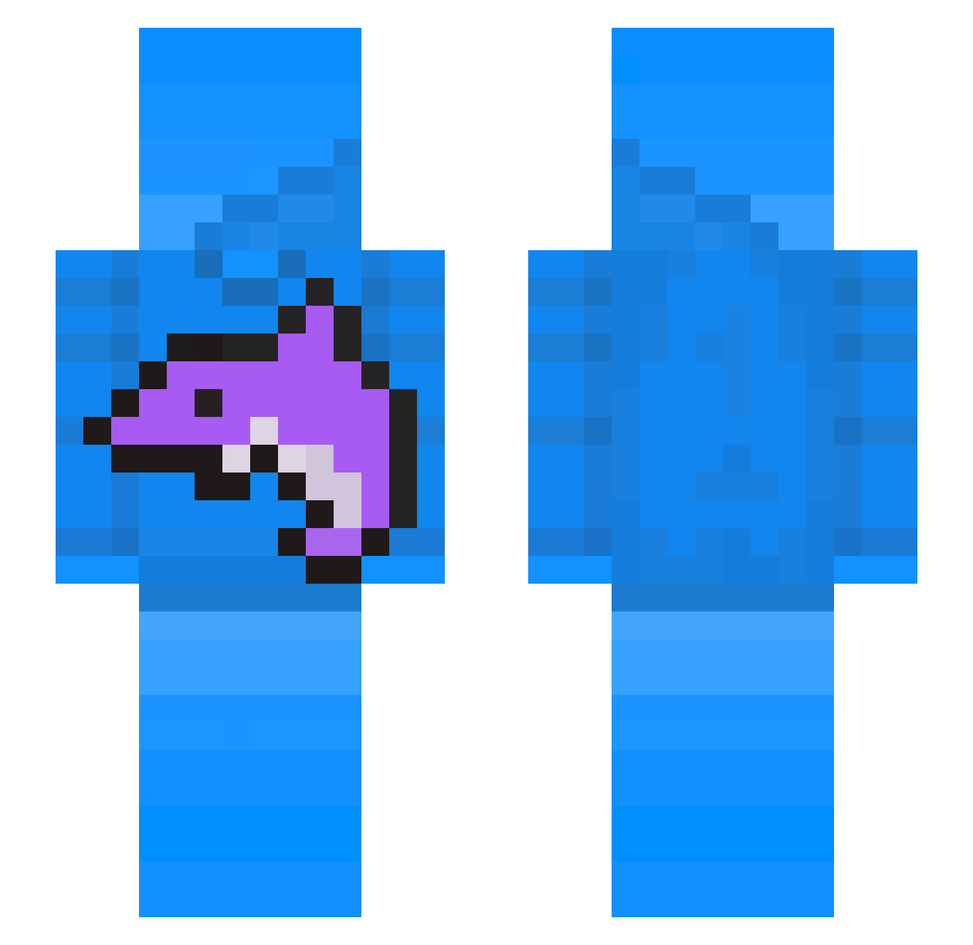 ItzSyncz Minecraft skin, front and back view