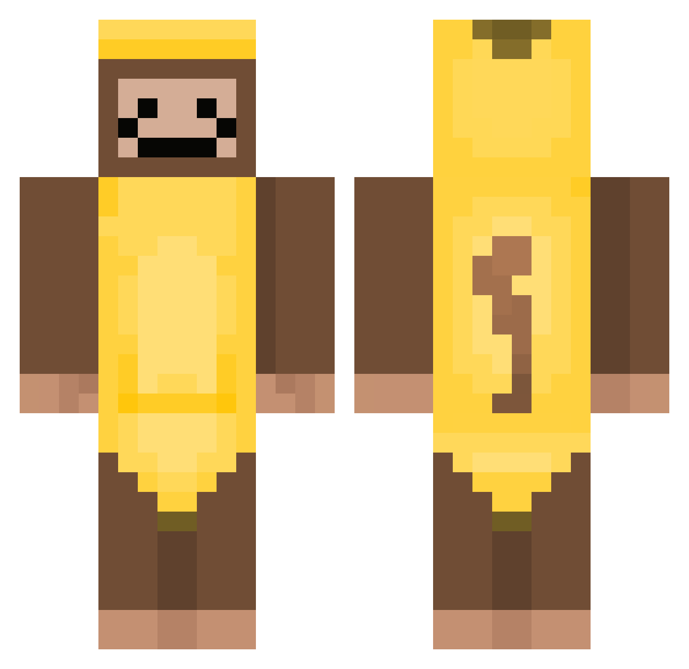 monkeyDjay Minecraft skin, front and back view