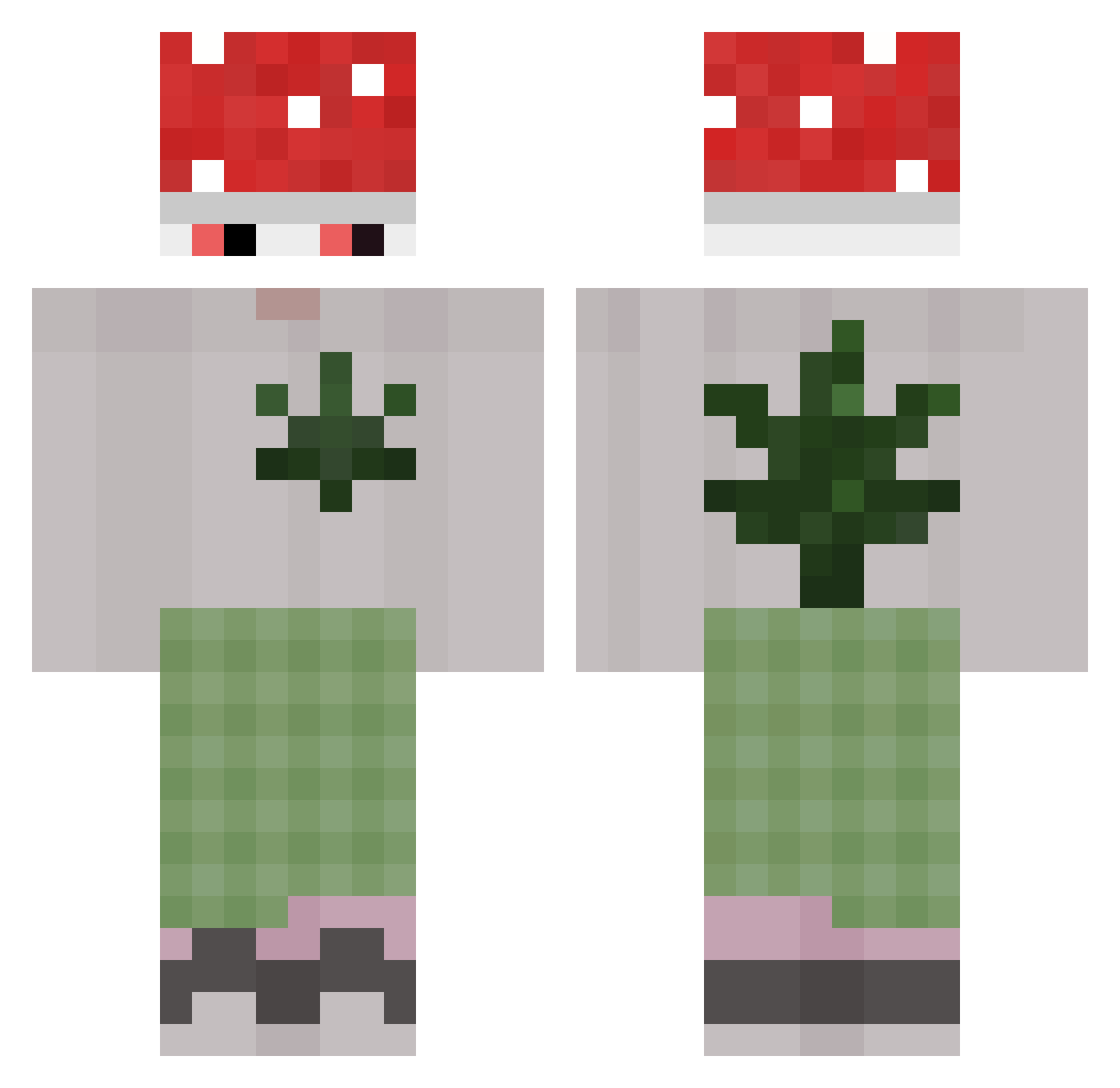 Honguito21cm Minecraft skin, front and back view