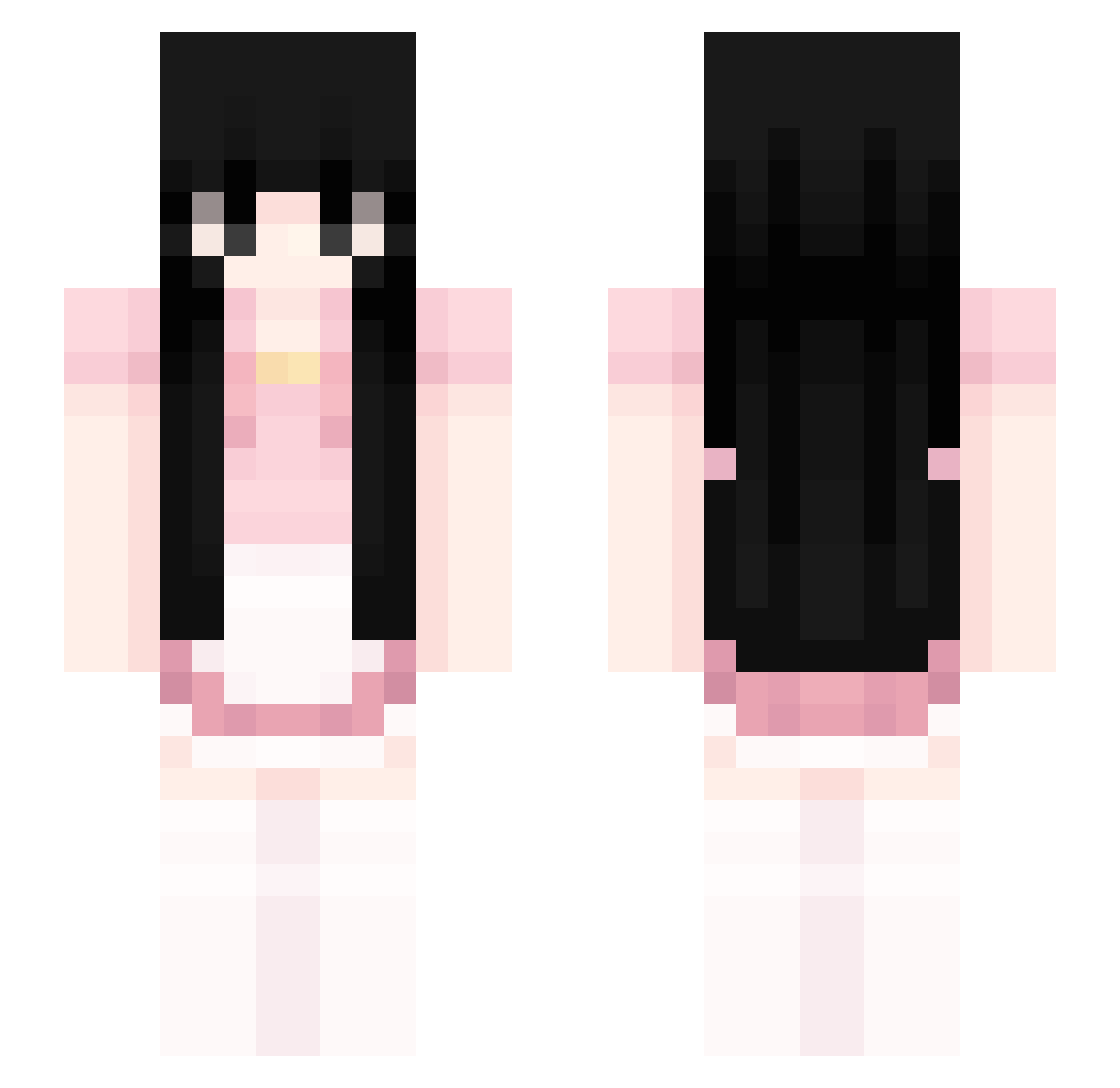 winterweed Minecraft skin, front and back view