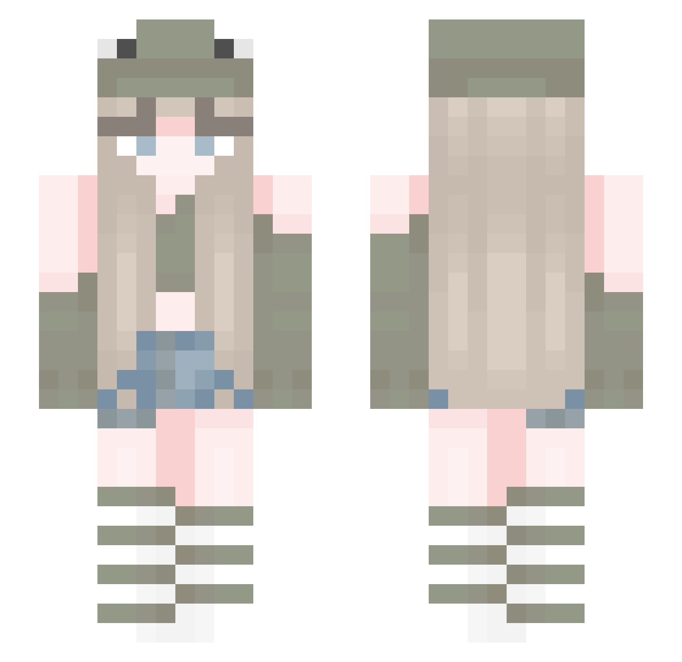 M4rta19 Minecraft skin, front and back view
