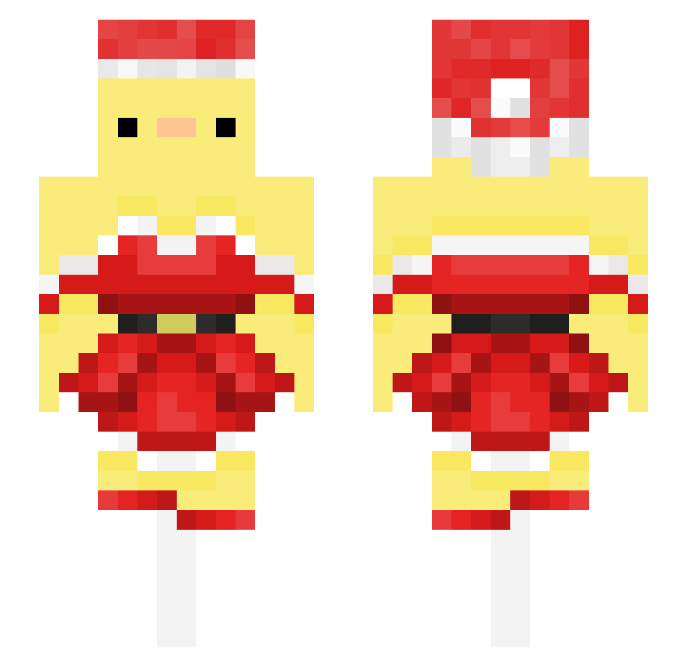 mustydonkey Minecraft skin, front and back view