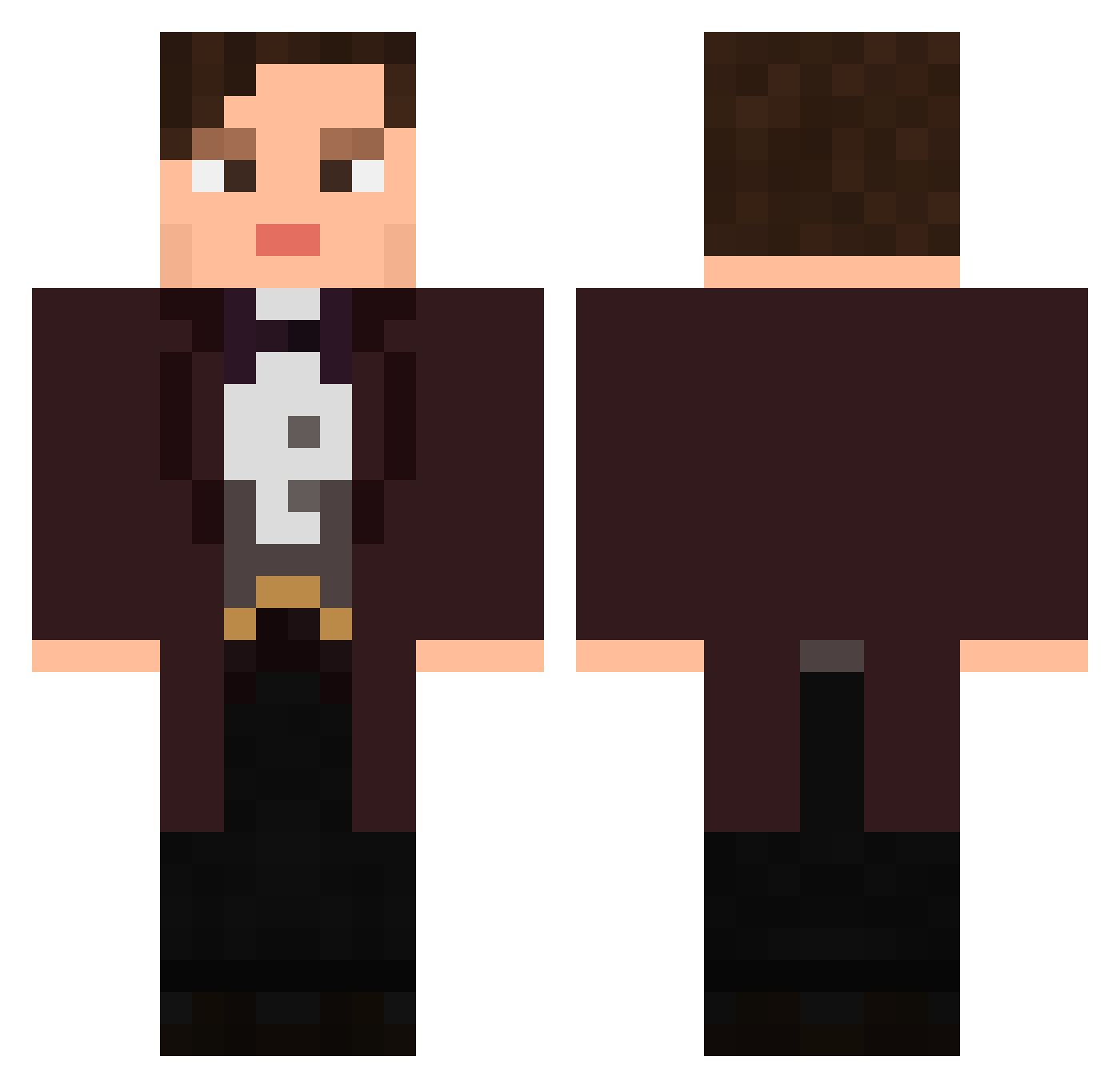Benzeeny Minecraft skin, front and back view