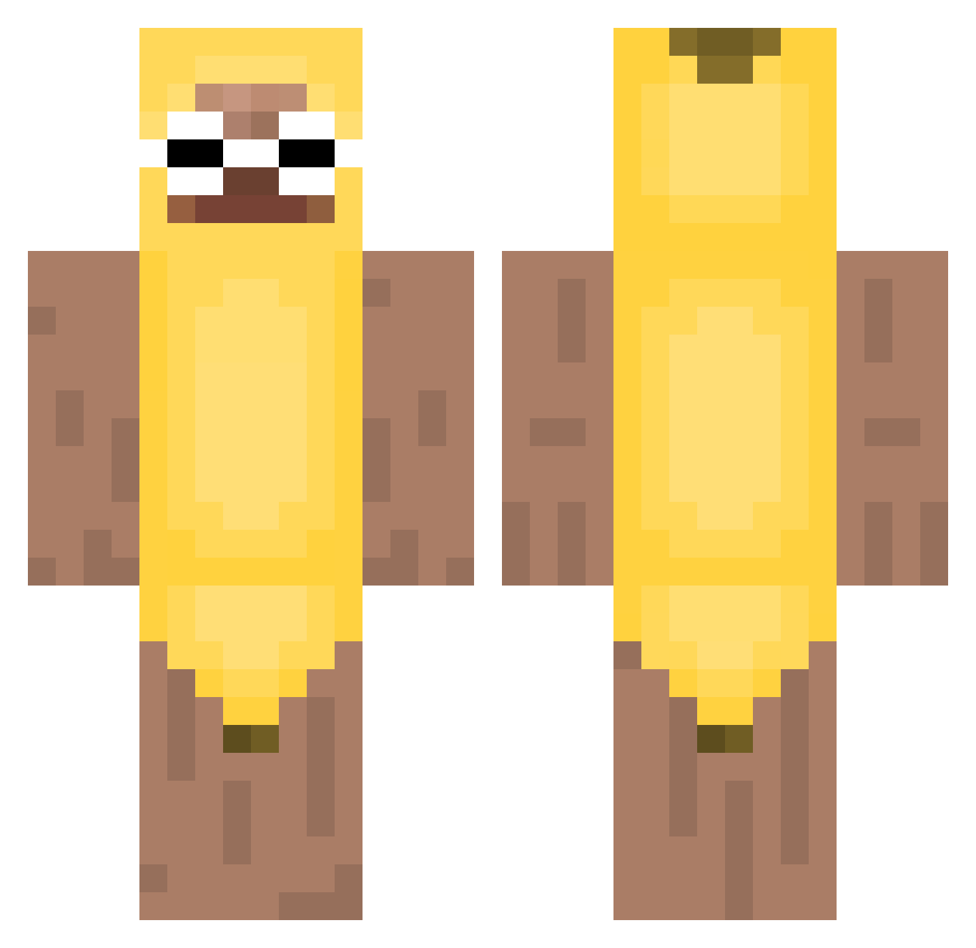 SaIkousis Minecraft skin, front and back view