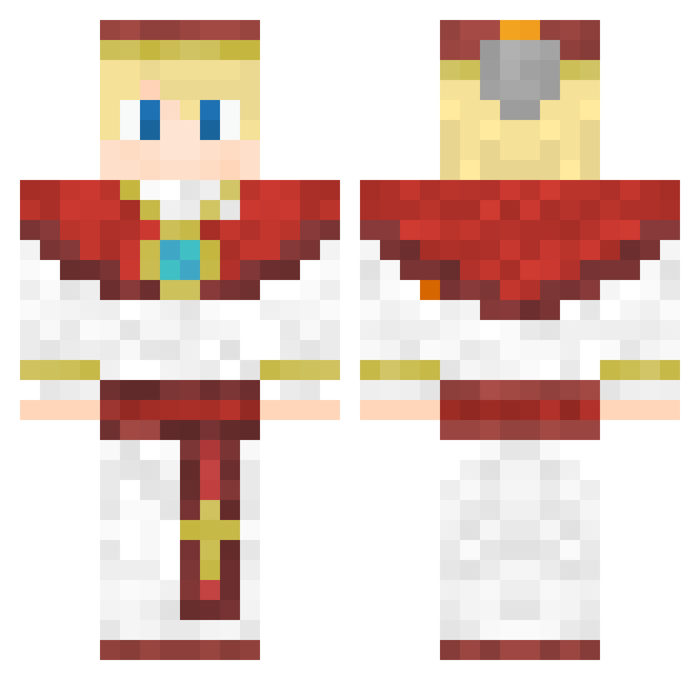 Pyarthrosis Minecraft skin, front and back view